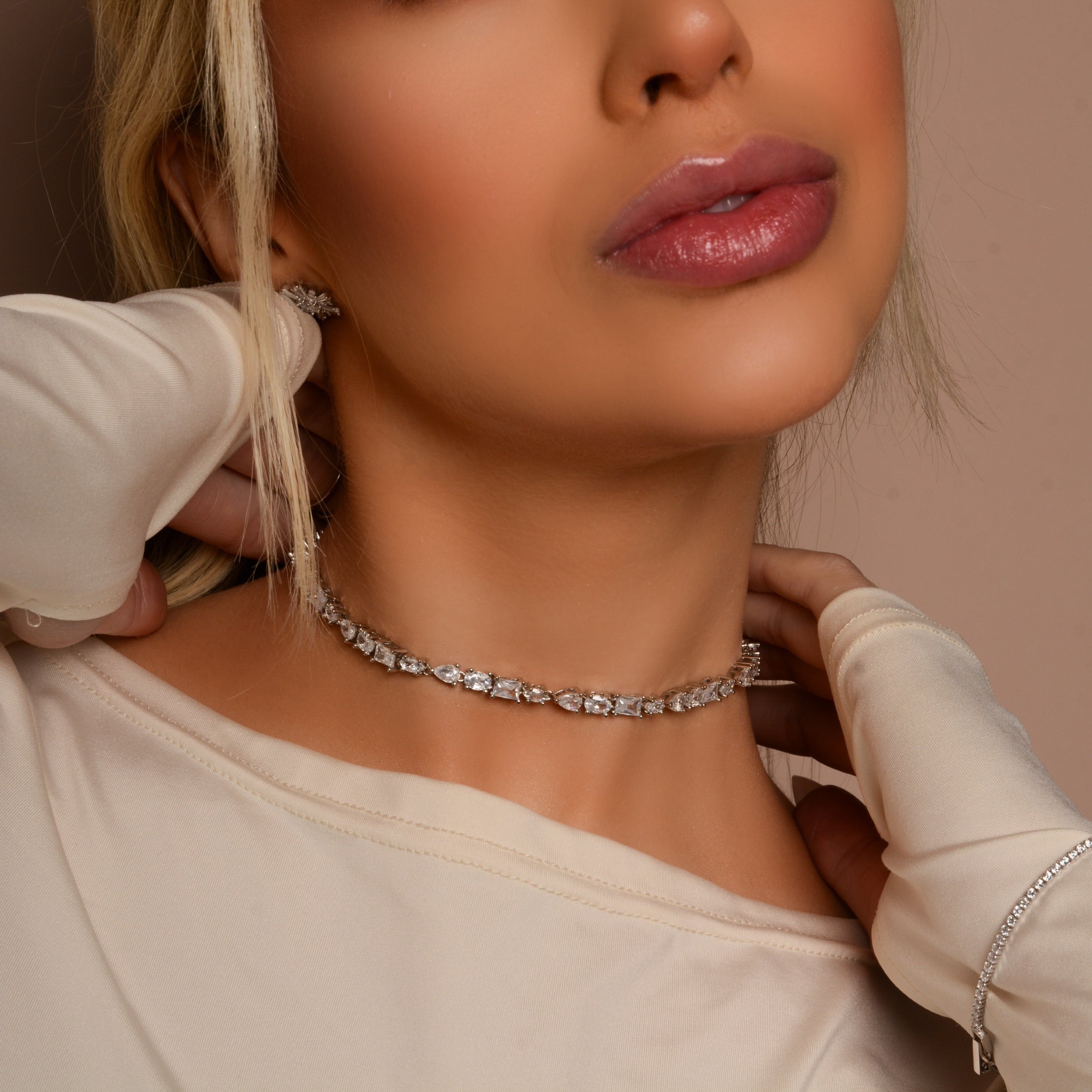 NINA Choker | Zirconia (Adjustable Lenght)