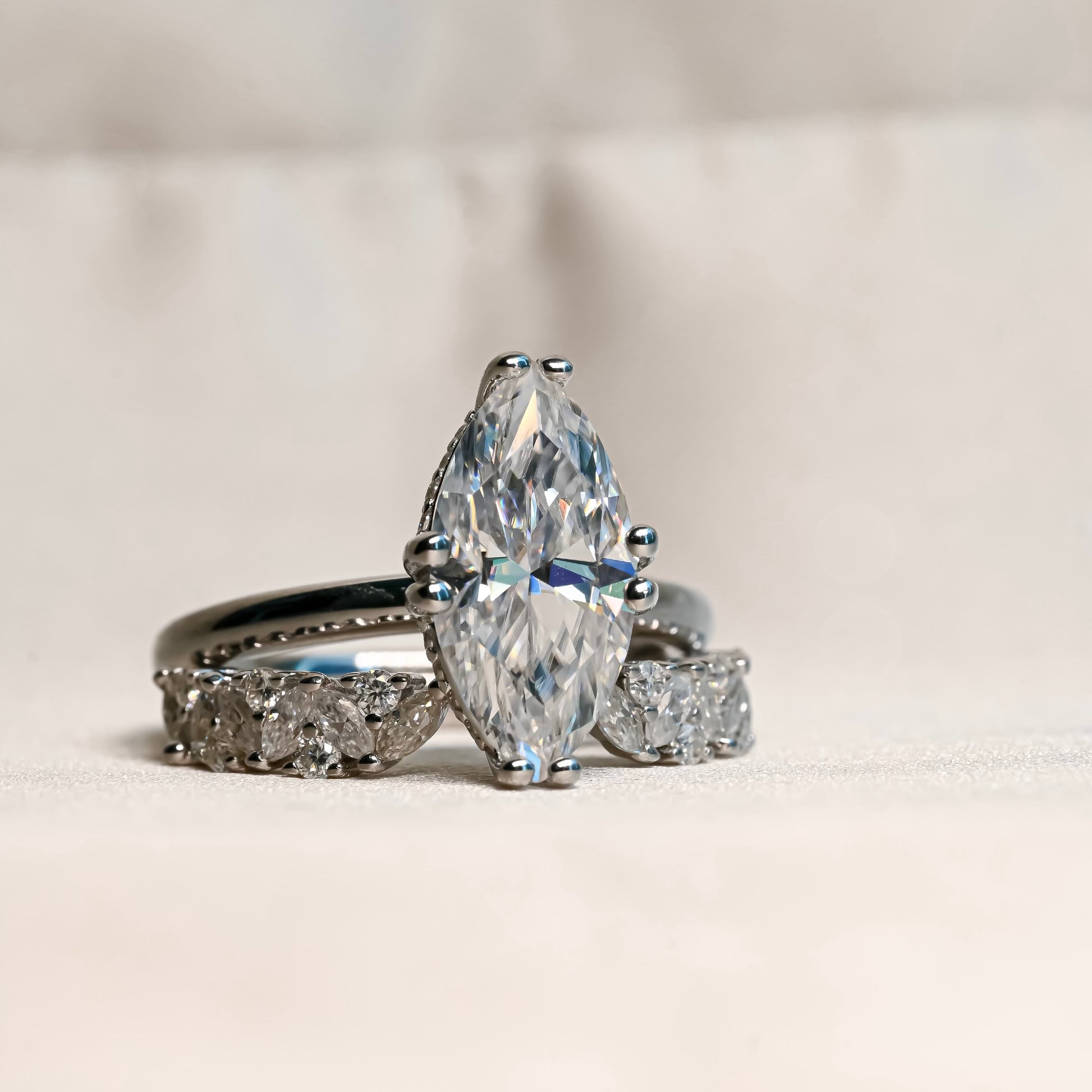 GRACE Moissanite Ring 3ct set