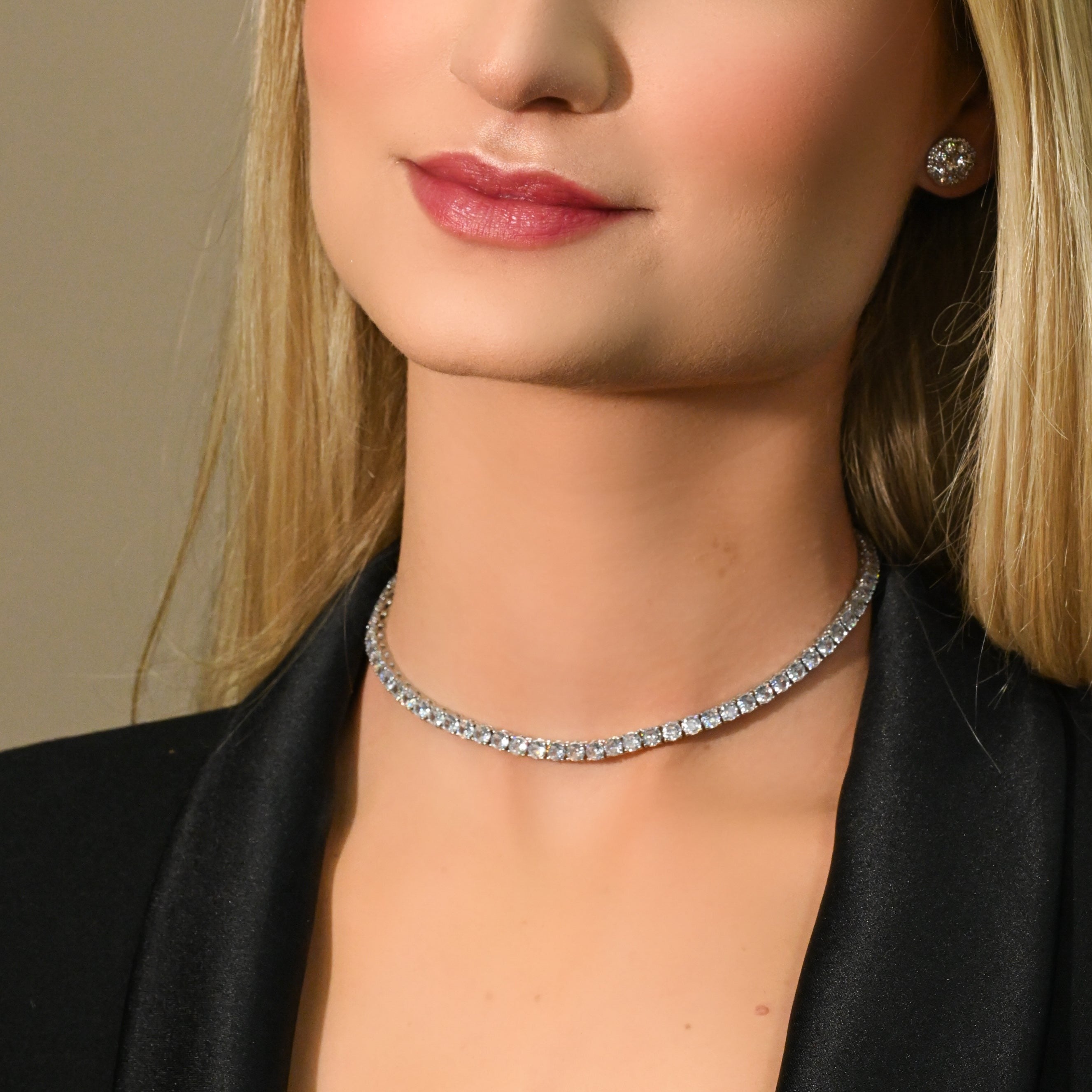 ANNY Choker 4mm width | Zirconia (Adjustable Lenght)