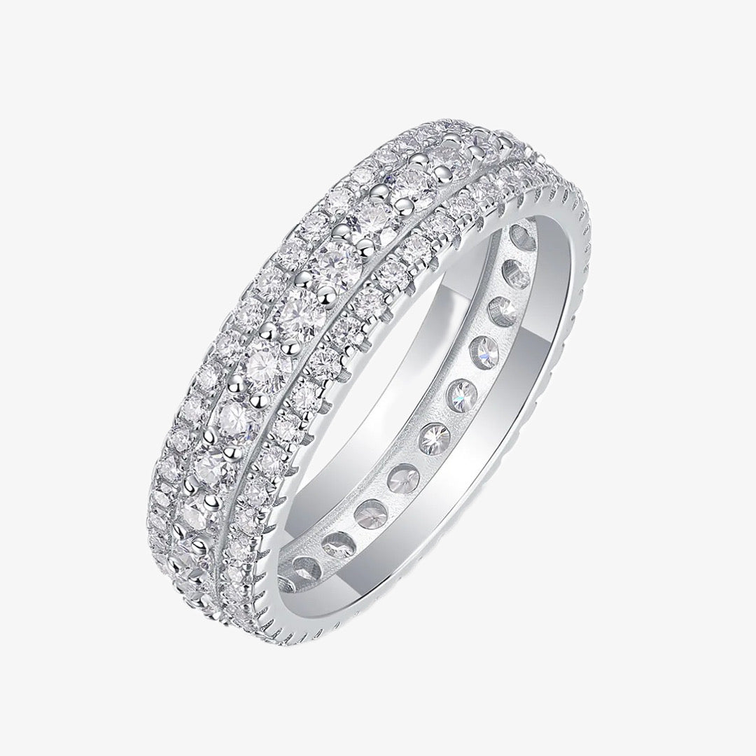 RISHA Moissanite Band 0.1ct total (Full stones)