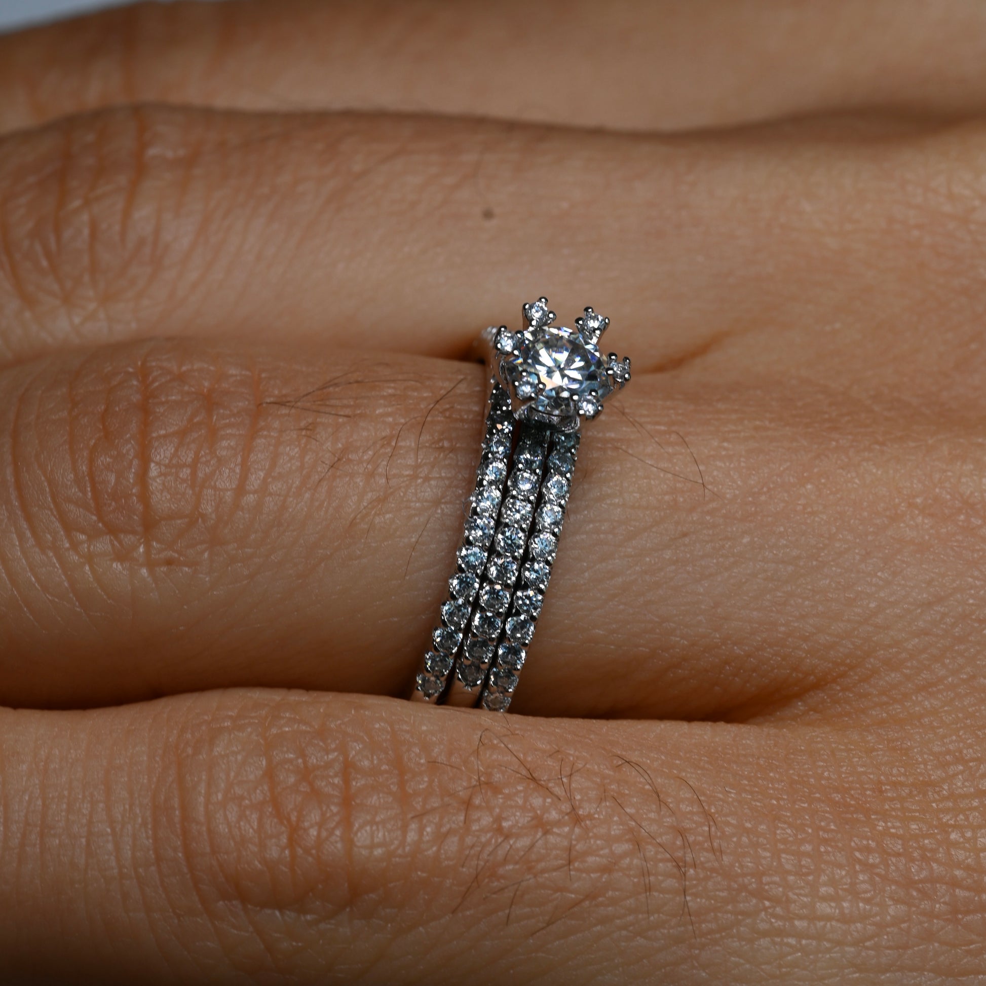 NABILA Moissanite Ring Set 0.5ct | Moissanite