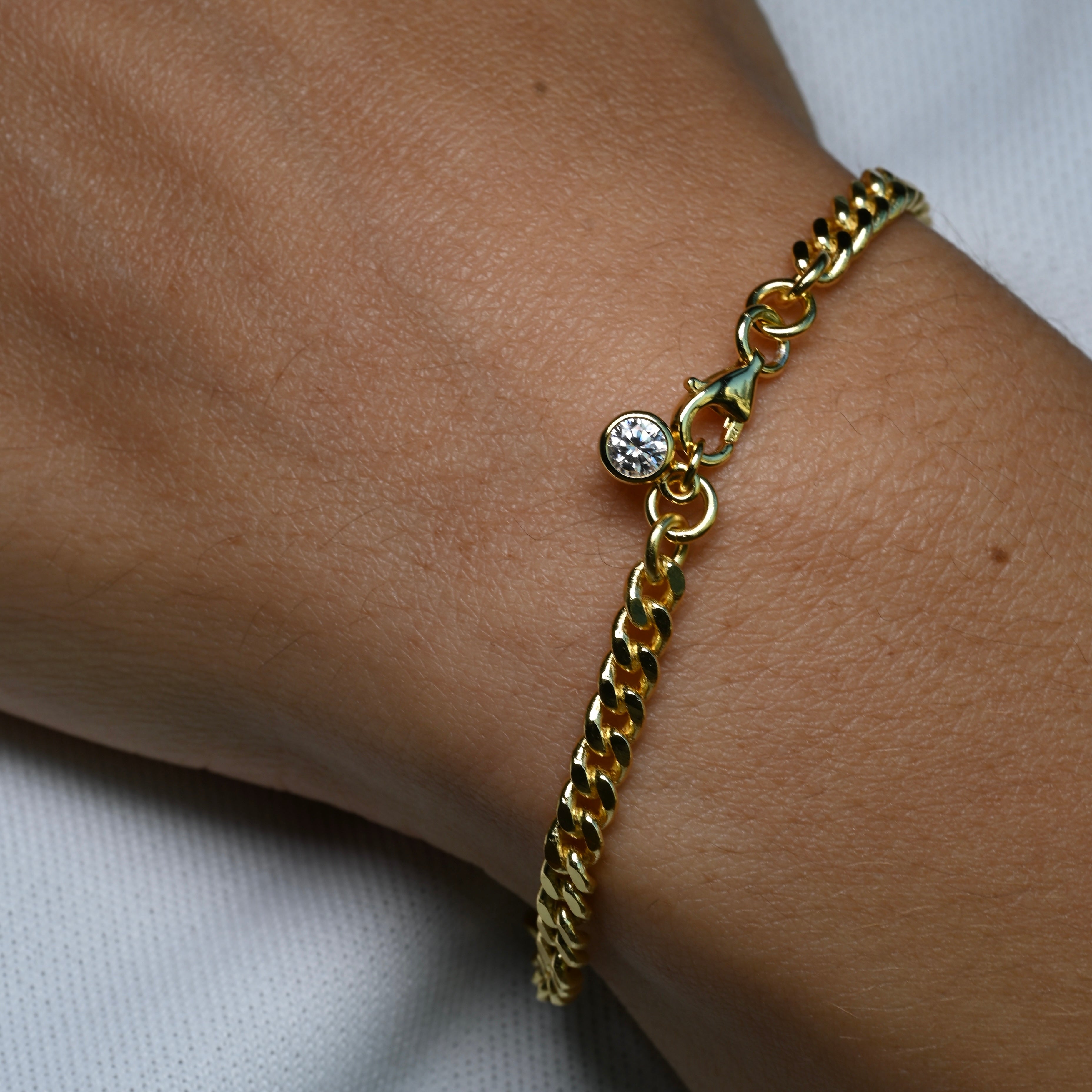 CELINE Moissanite Bracelet 0.1ct - 6.5 inches length | Moissanite