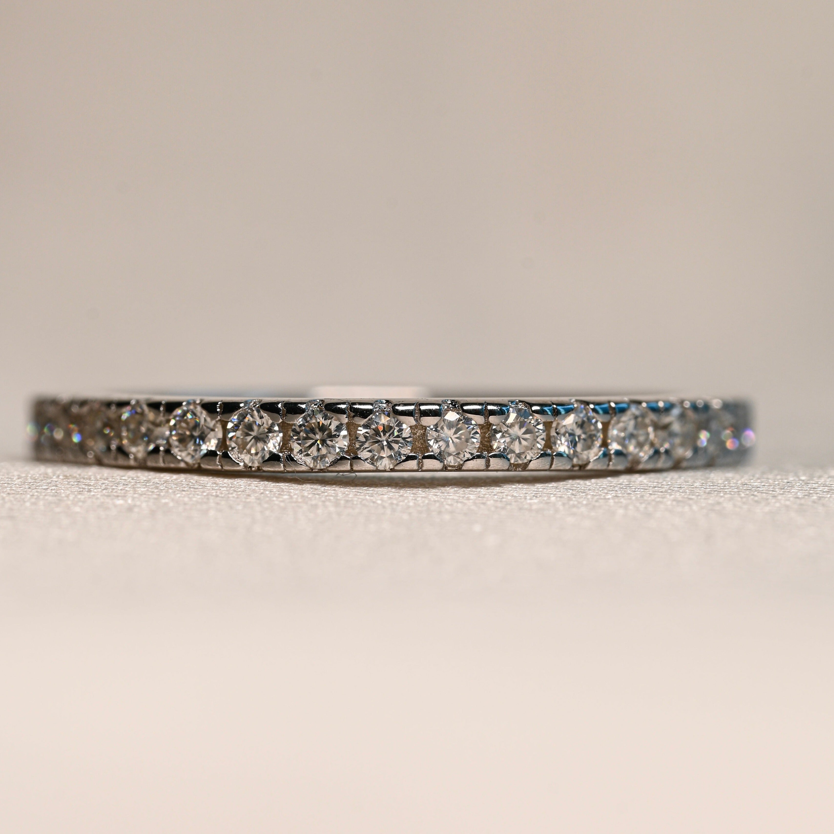 HALEY Moissanite  Band 0.015ct (Full stones 1.5mm)