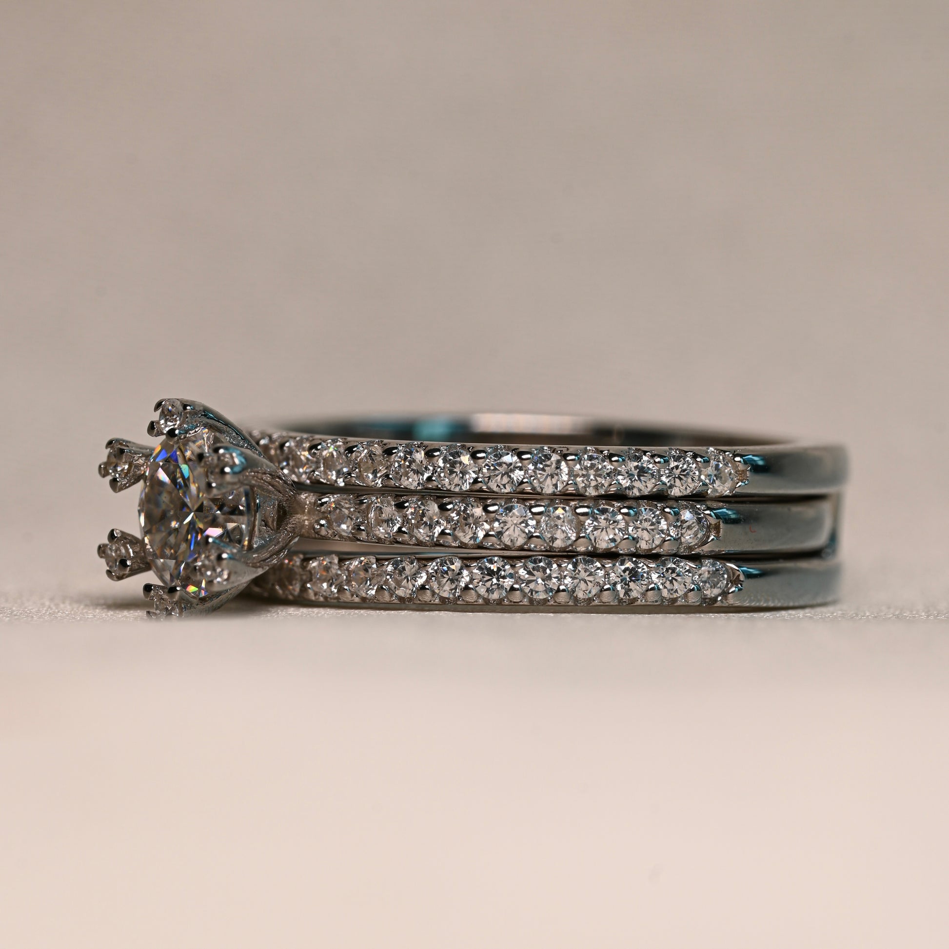 NABILA Moissanite Ring Set 0.5ct | Moissanite