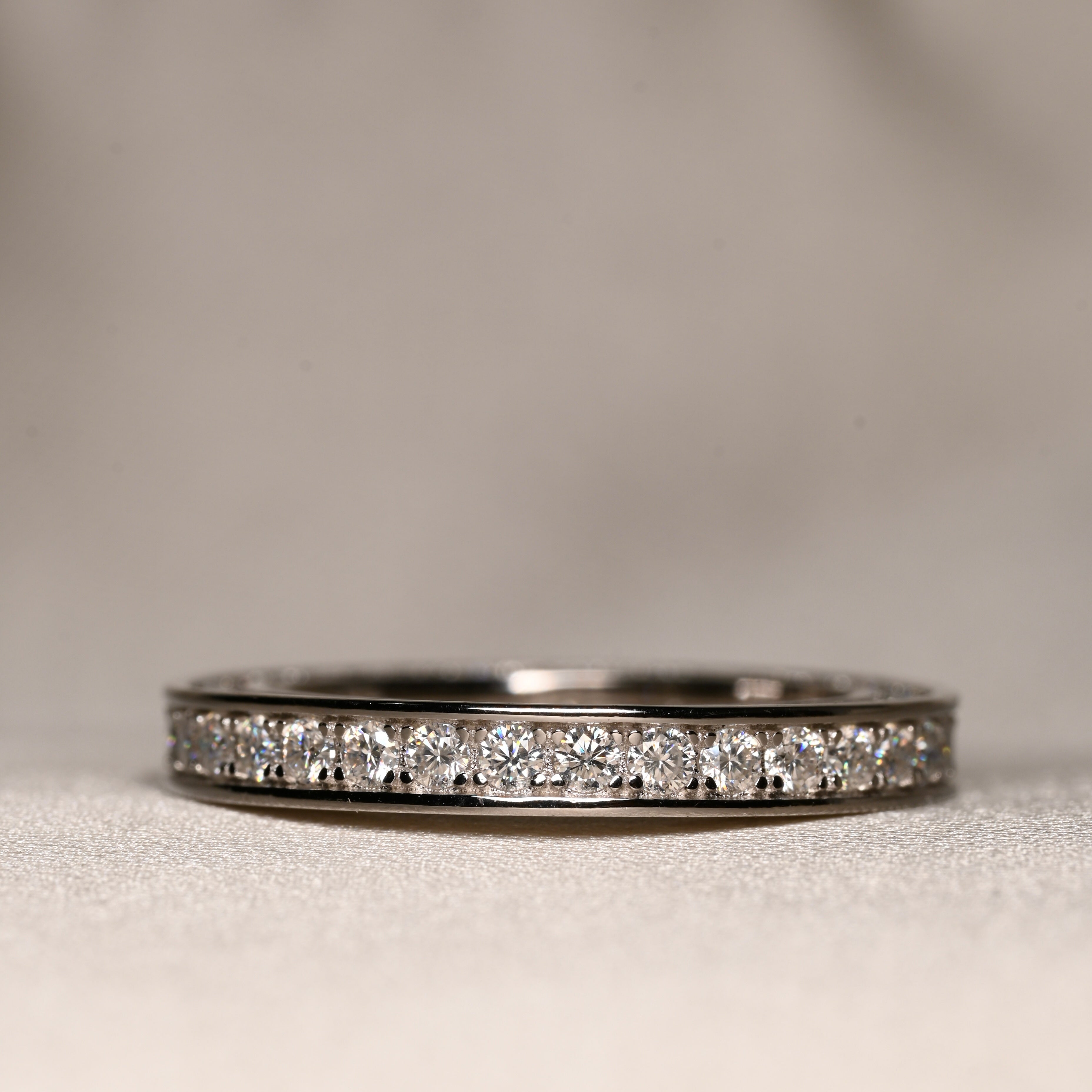 JADE Moissanite Eternity Band 0.025 ct (Full stones 1.8mm)