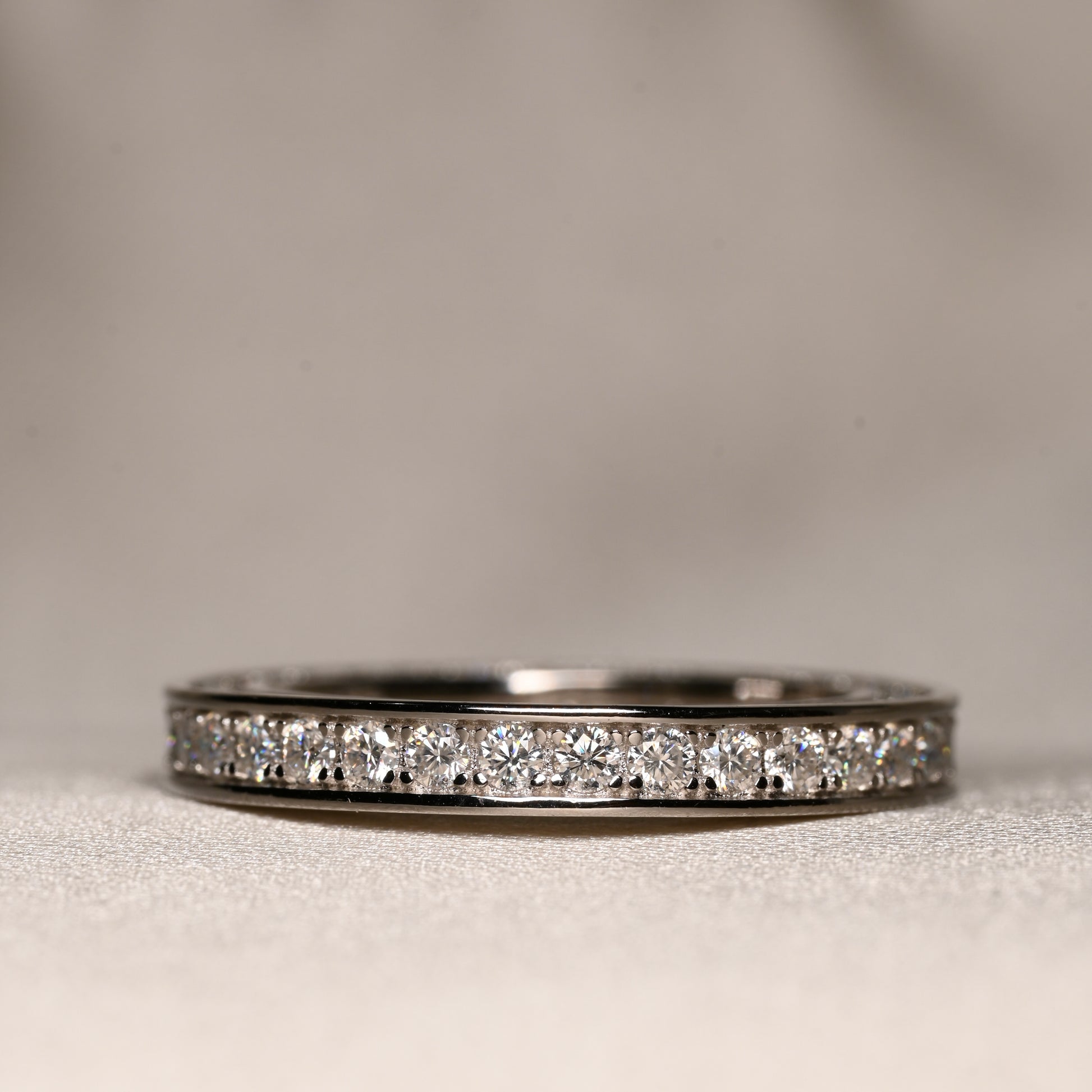 JADE Moissanite Eternity Band 0.025 ct (Full stones 1.8mm)