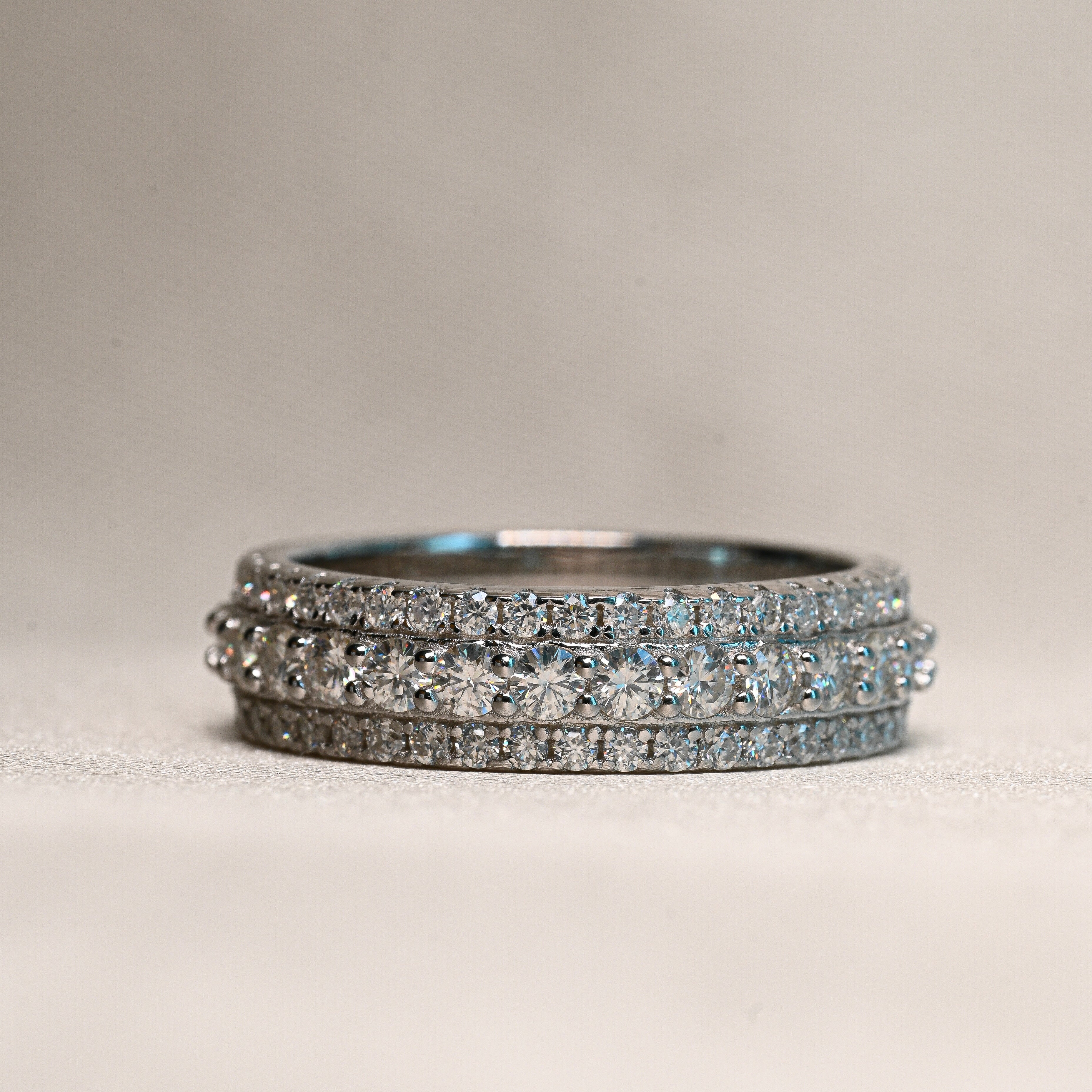 RISHA Moissanite Band 0.1ct total (Full stones)