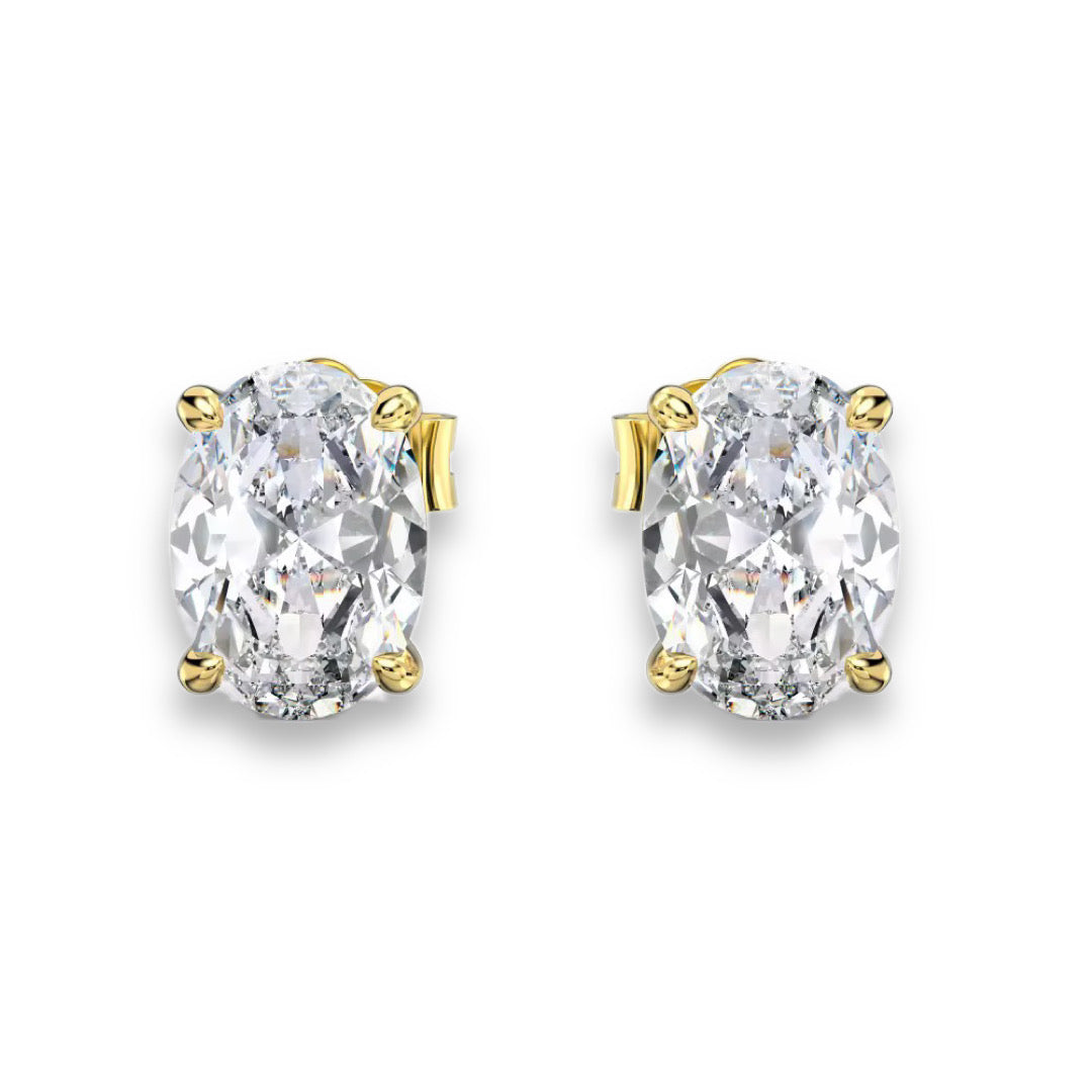 POLIANA Moissanite Earrings 3ct - Oval Shape | Moissanite