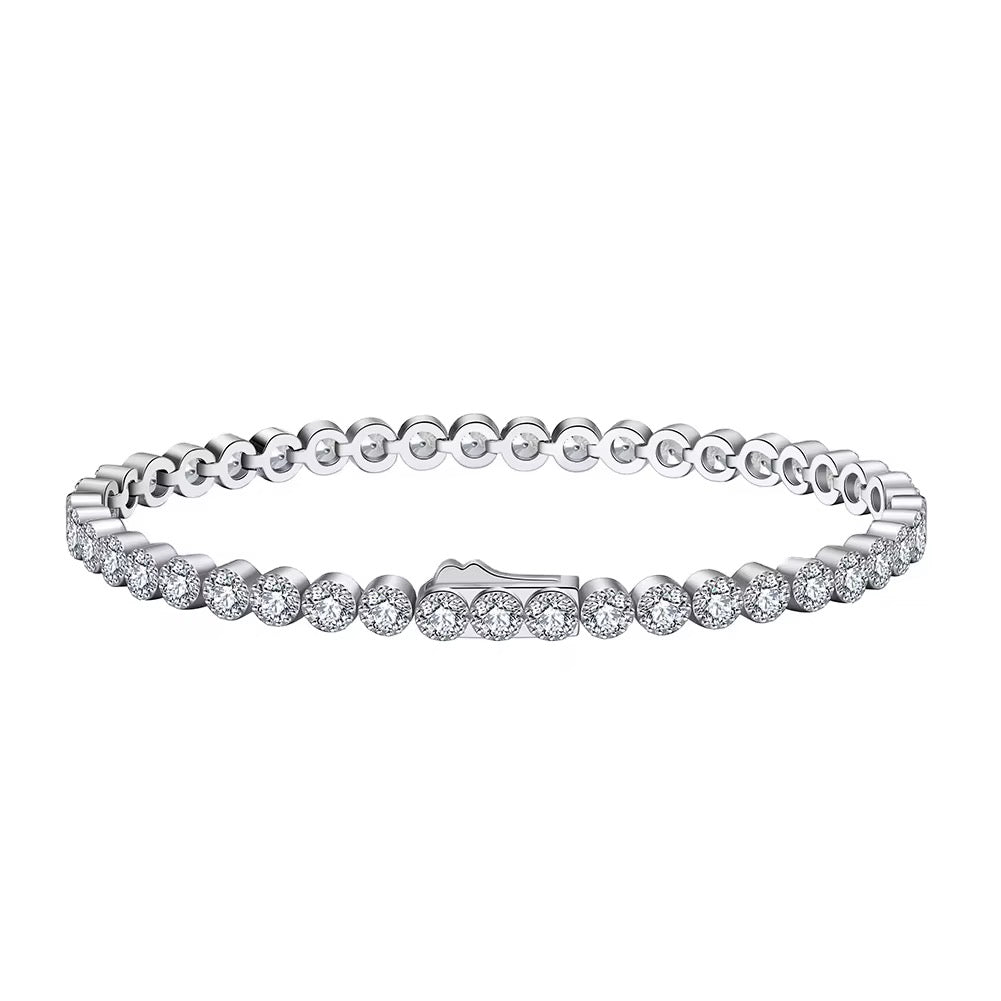 AMNA Bracelet | 3mm width - 6.5 inches length | Zirconia (Casting)