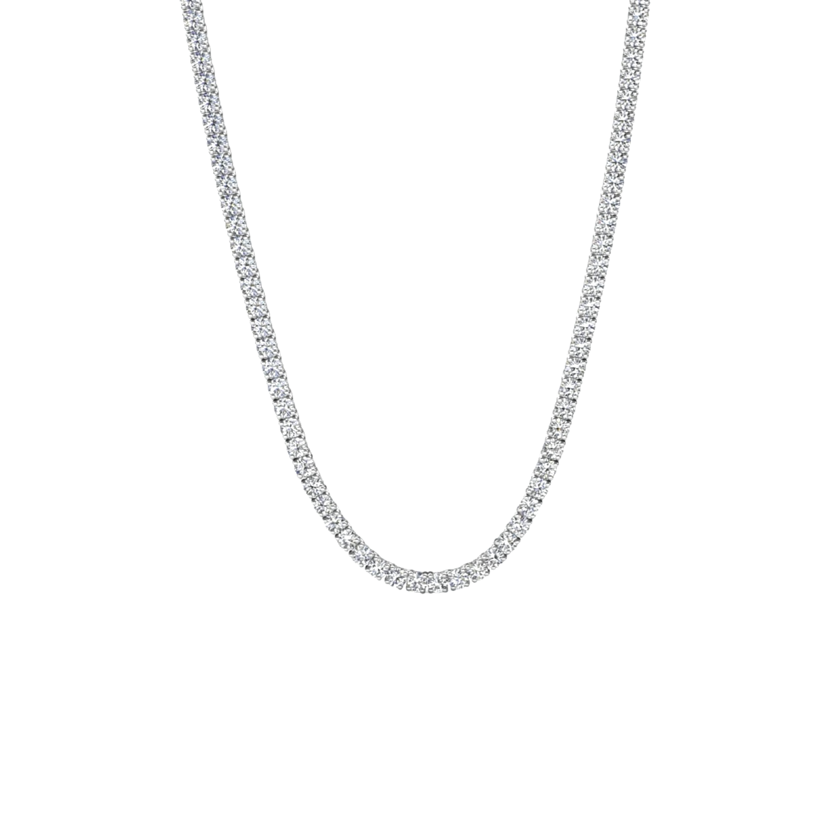 MUNA Necklace 2mm width | Zirconia (Adjustable lenght)