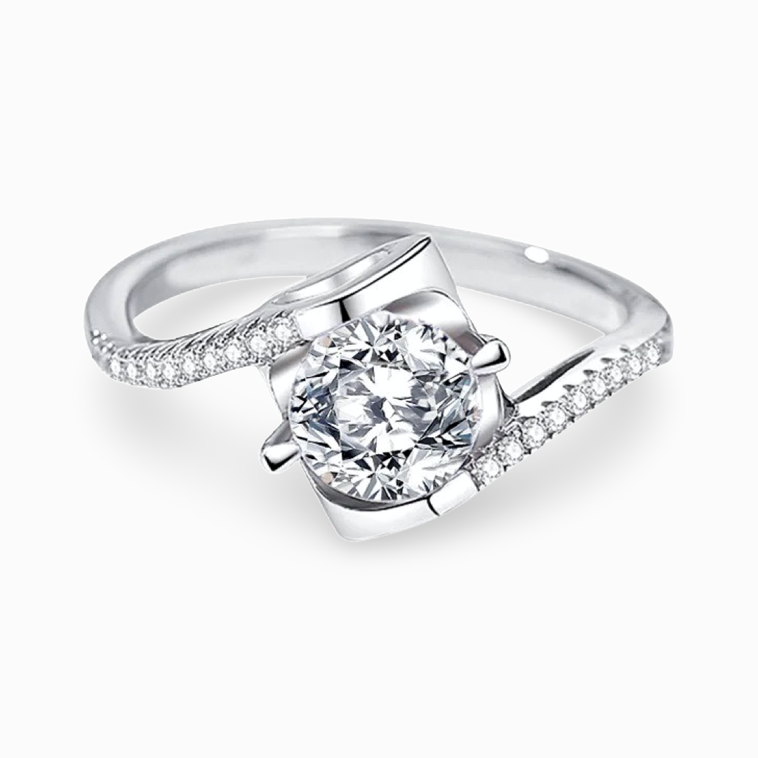 AMBER Moissanite Ring 1ct | Moissanite