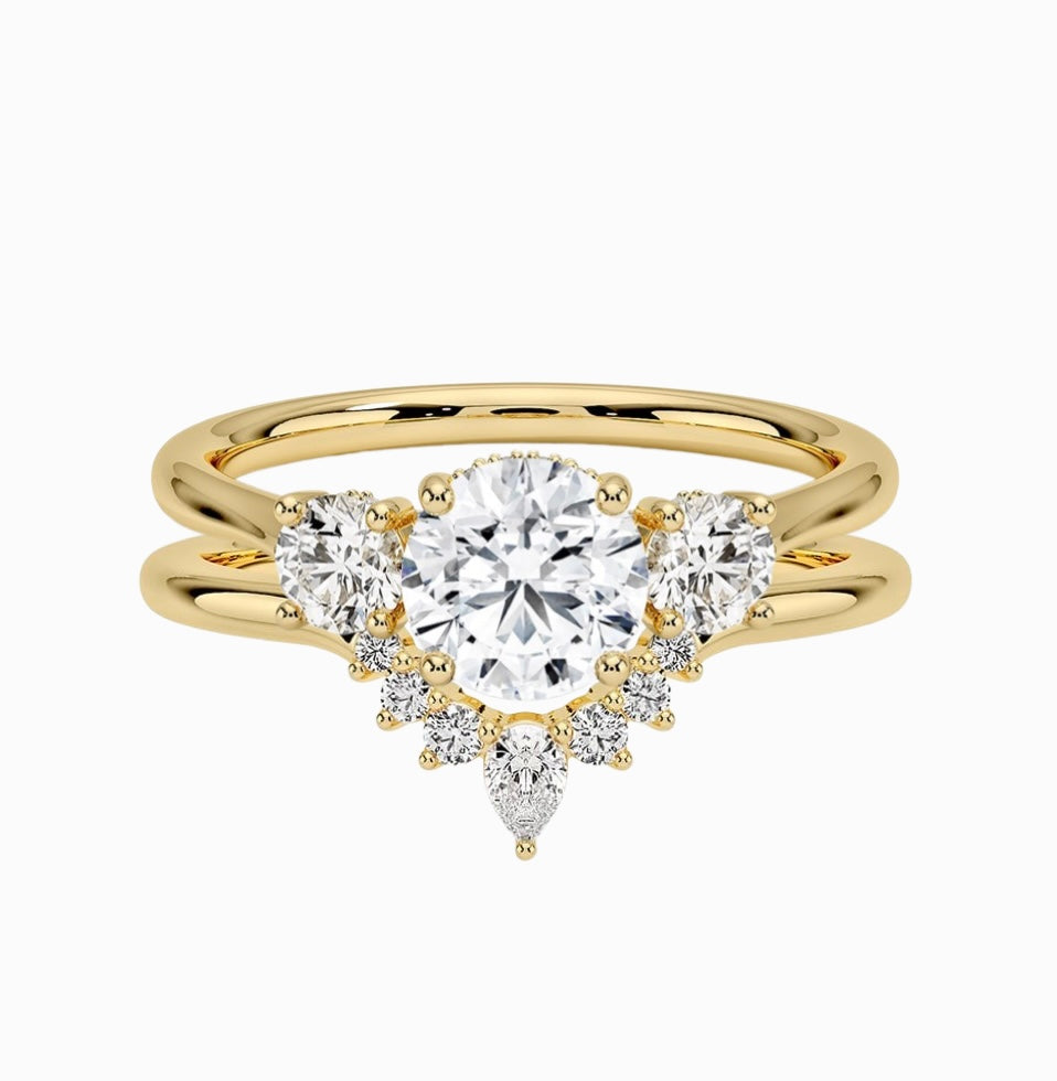SOLARA Moissanite Ring Set 1ct