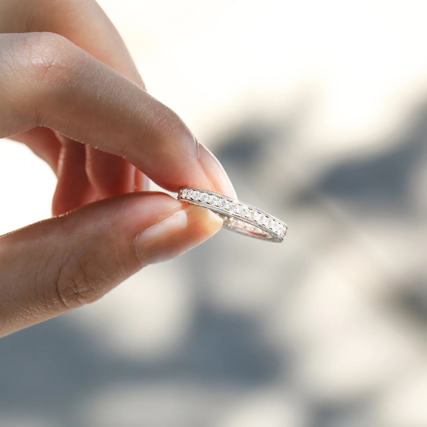 JADE Moissanite Eternity Band 0.025 ct (Full stones 1.8mm)