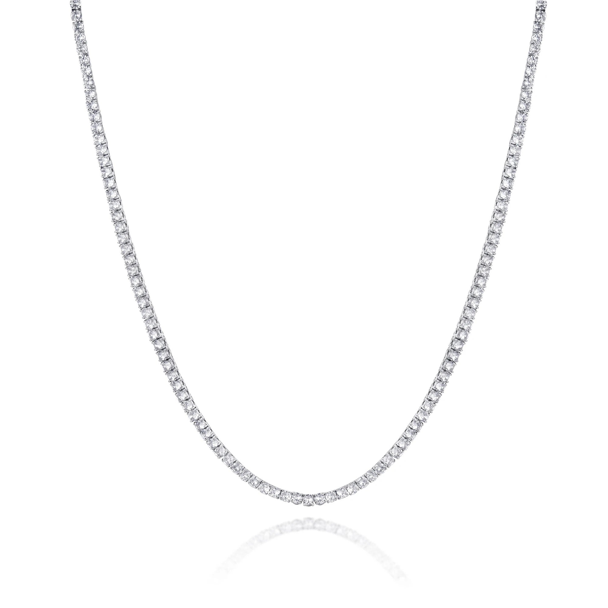 VALENTINA Necklace 1.5mm width | Zirconia (Adjustable length)