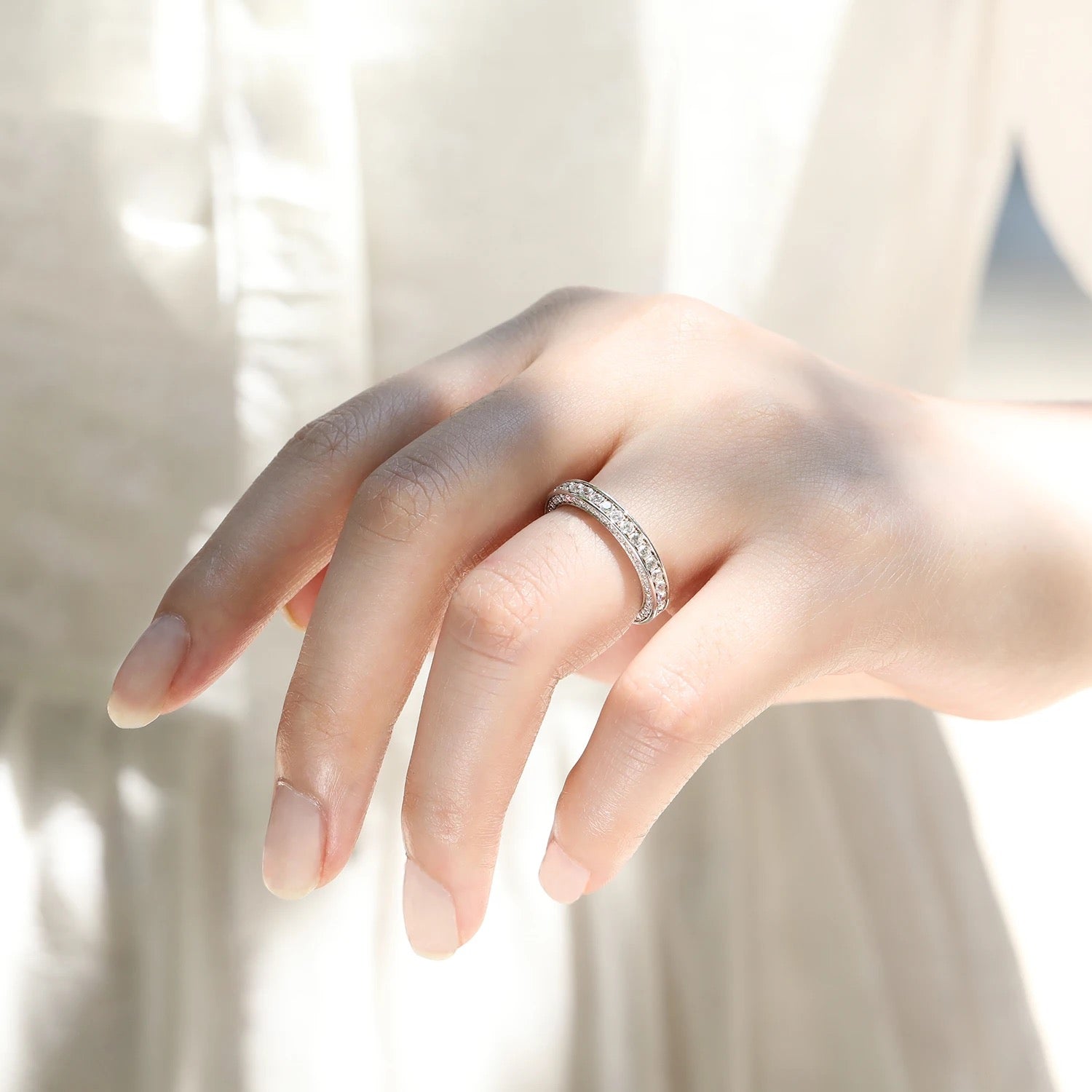 JADE Moissanite Eternity Band 0.025 ct (Full stones 1.8mm)