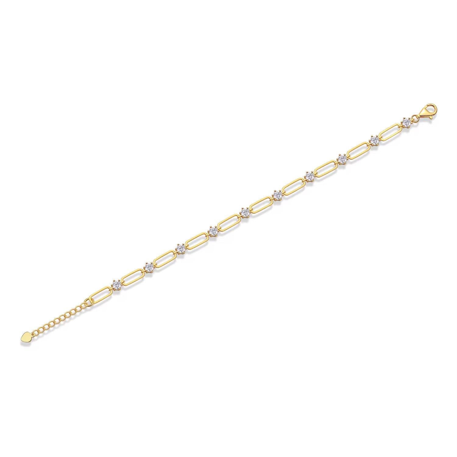 JOSEPHINE Moissanite Bracelet 0.1ct - 6.5 inches | Moissanite