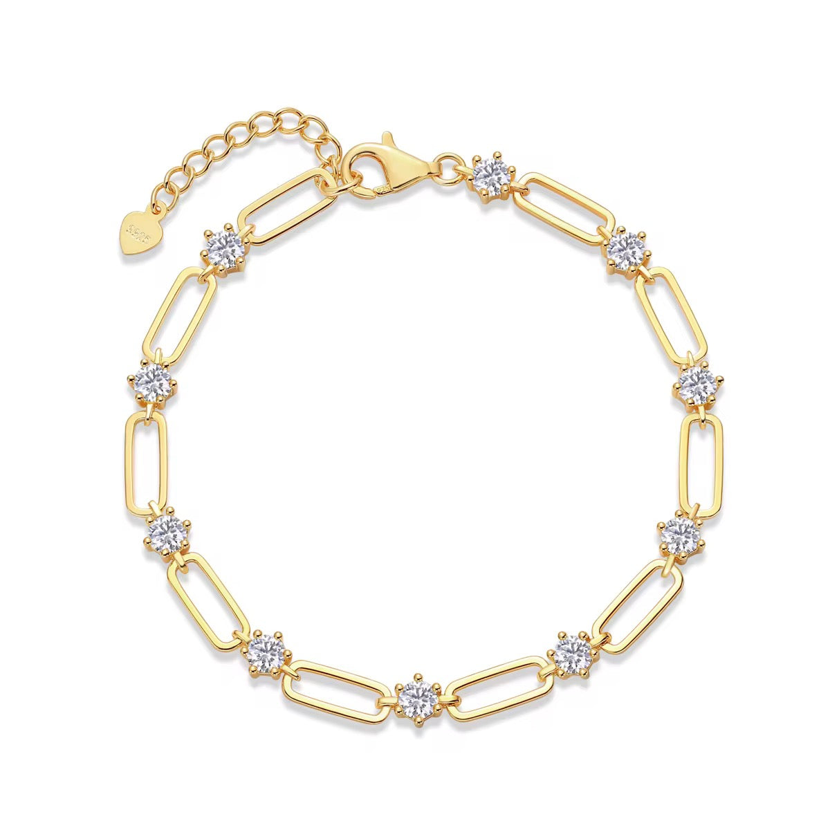 JOSEPHINE Moissanite Bracelet 0.1ct - 6.5 inches | Moissanite