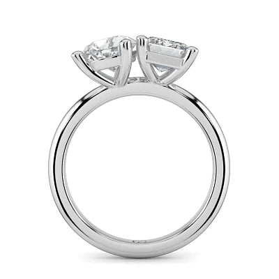 KAREN Moissanite Ring 2ct + 2ct
