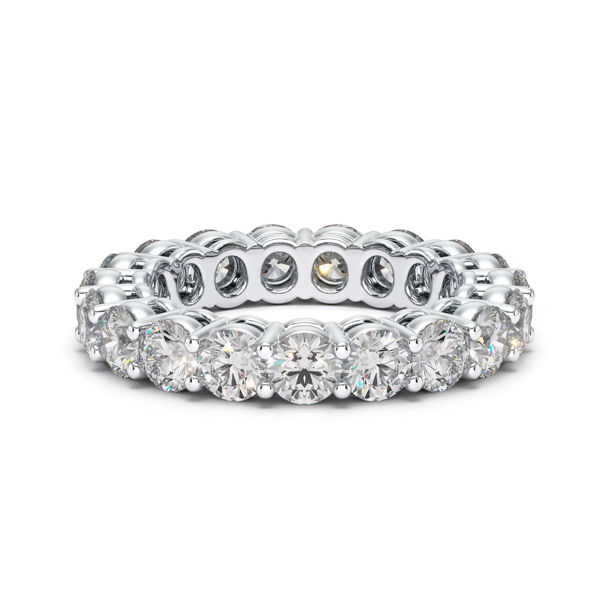 VIDA 0.3 ct (4 mm) Full-Stone Moissanite Band in Sterling Silver