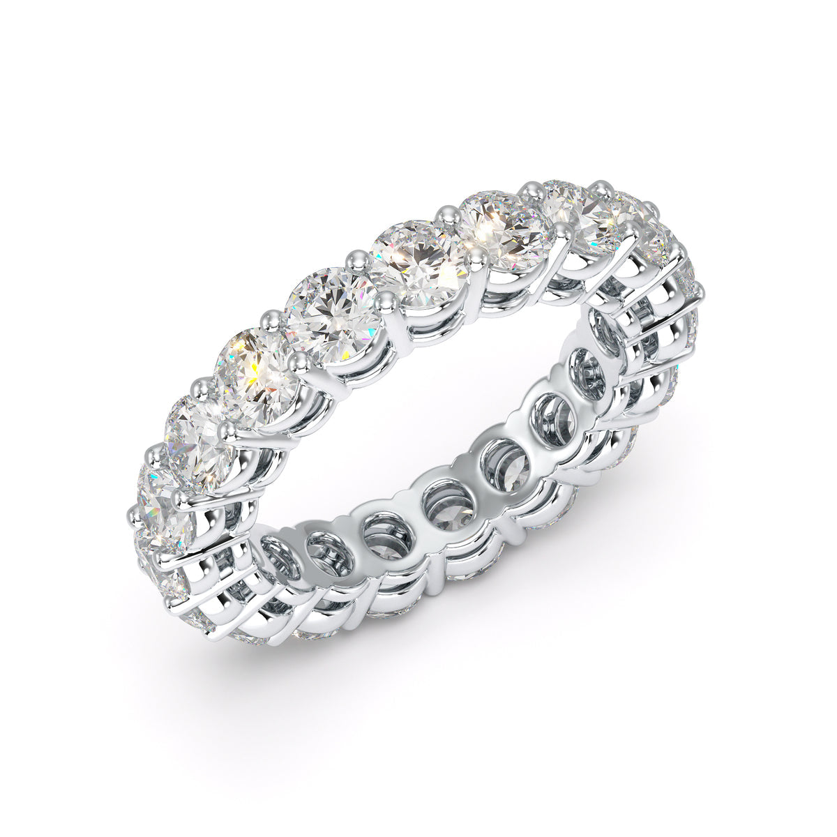 VIDA 0.3 ct (4 mm) Full-Stone Moissanite Band in Sterling Silver