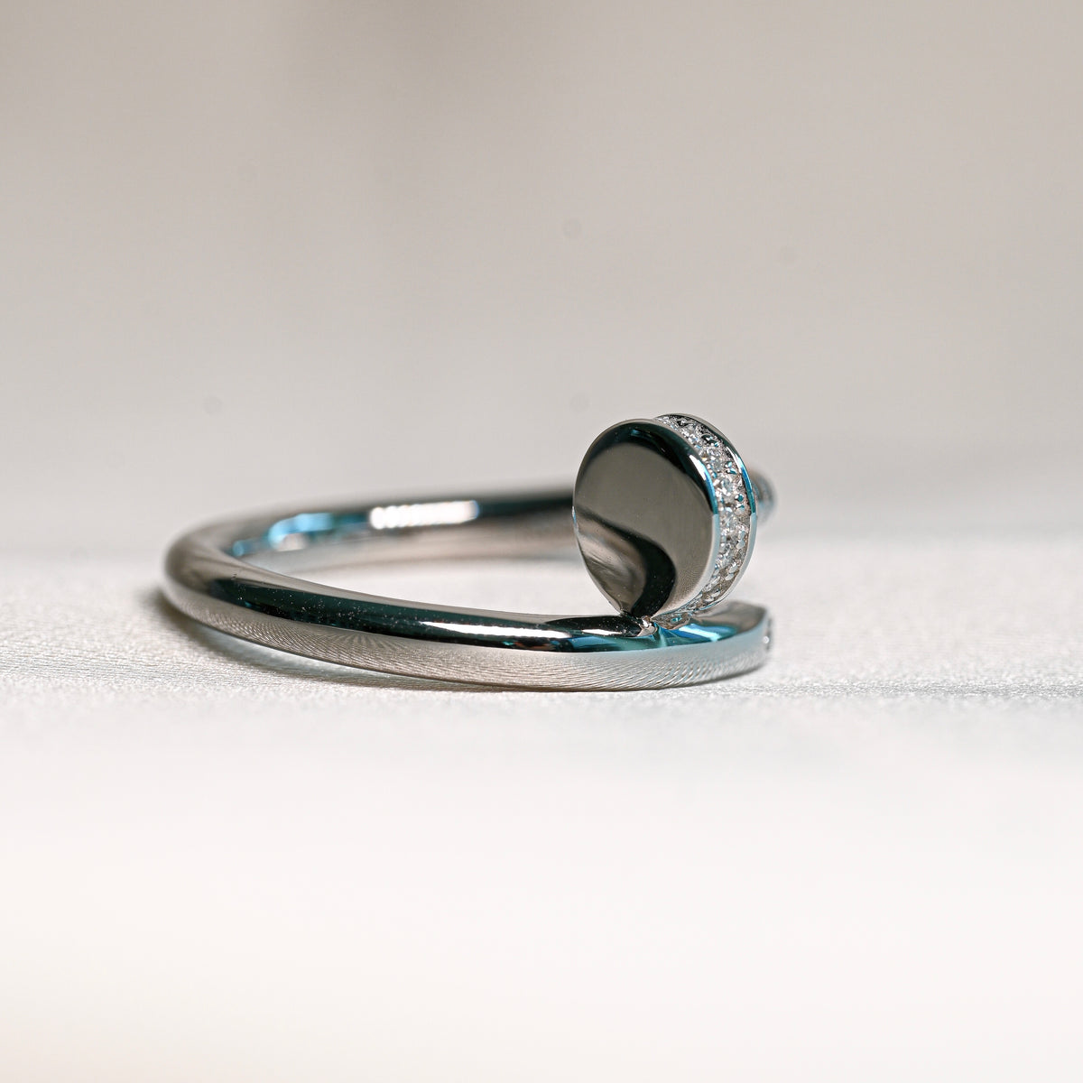 SUSAN 0.005 ct (1mm) Full-Stone Moissanite Band in Sterling Silver