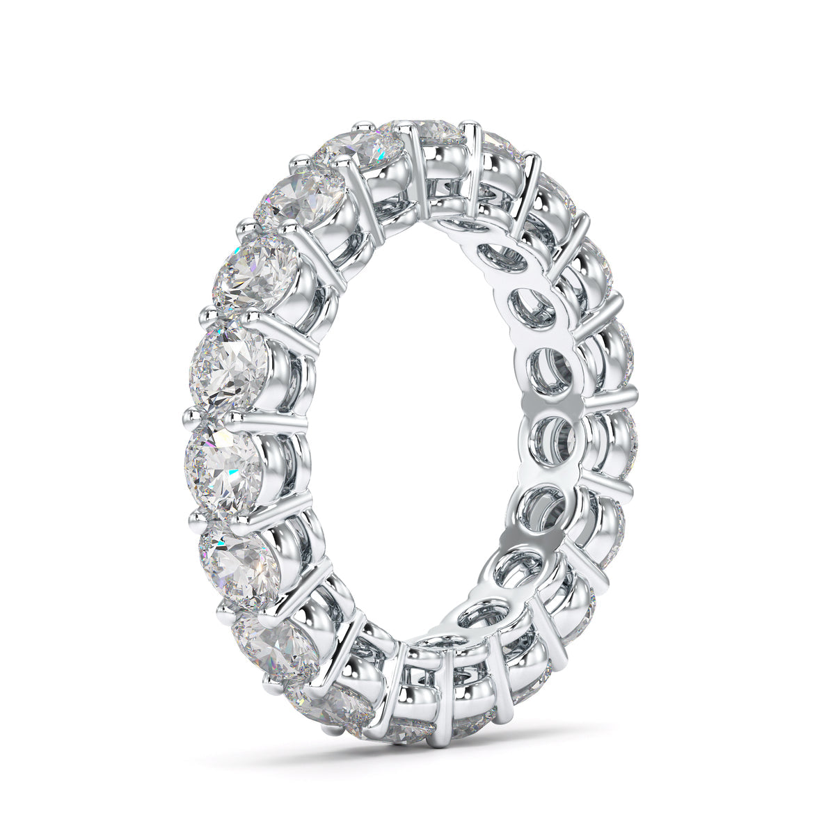 VIDA 0.3 ct (4 mm) Full-Stone Moissanite Band in Sterling Silver