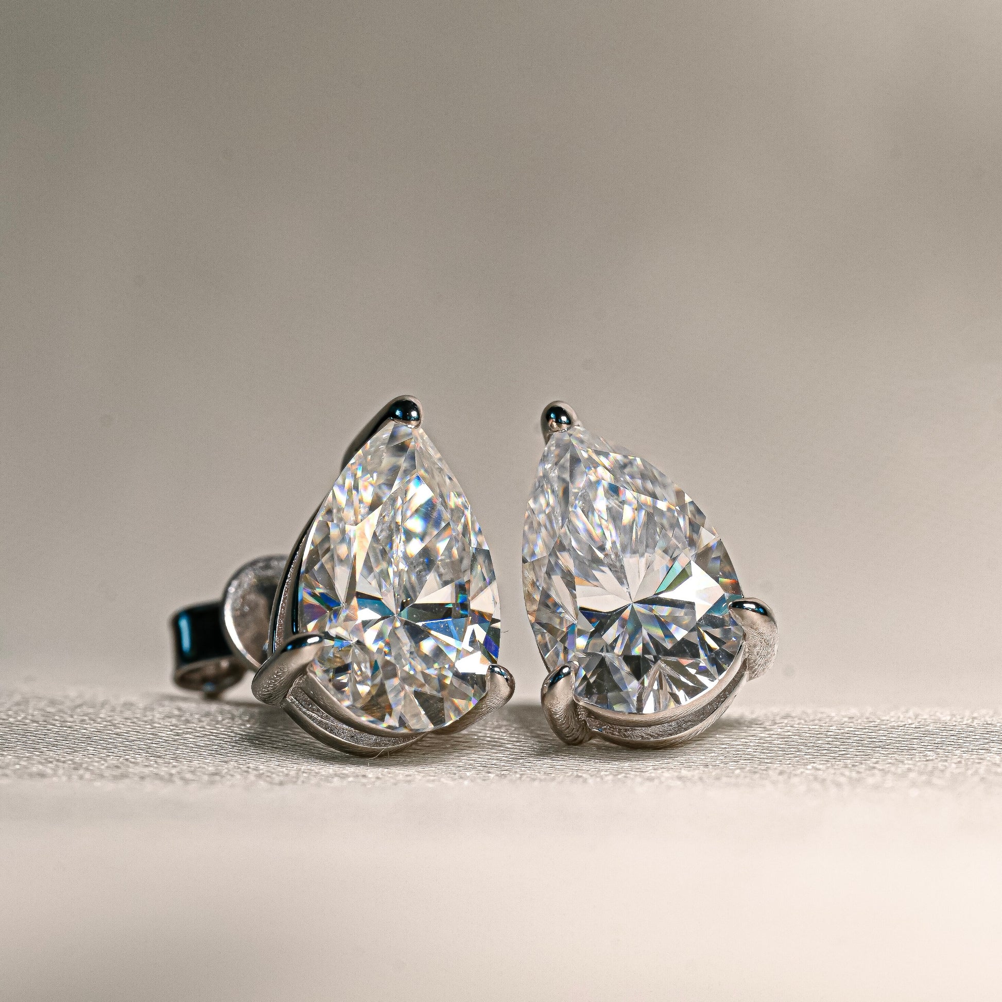 JANINE Moissanite Earrings 3ct - Pear Shape | Moissanite