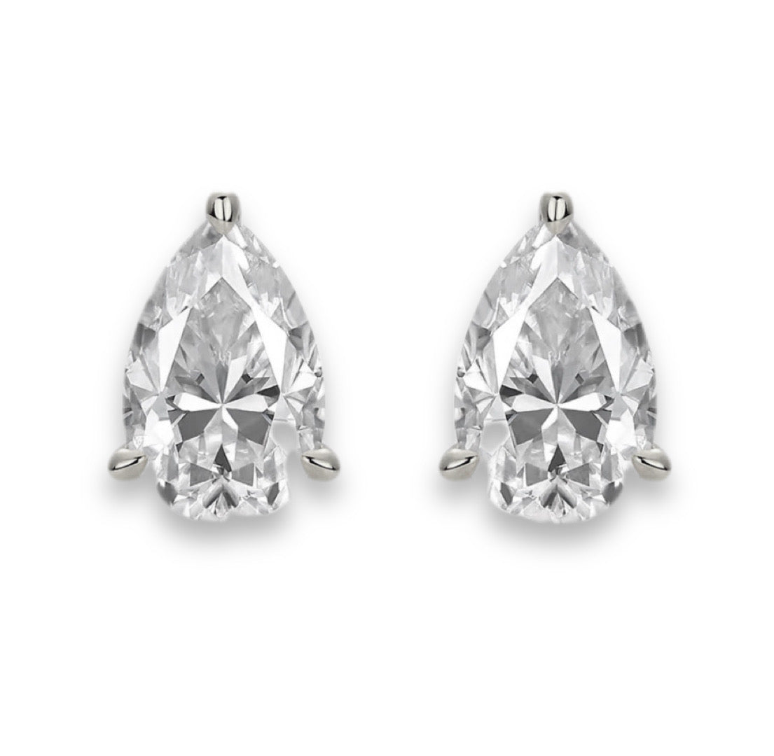 JANINE Moissanite Earrings 3ct - Pear Shape | Moissanite