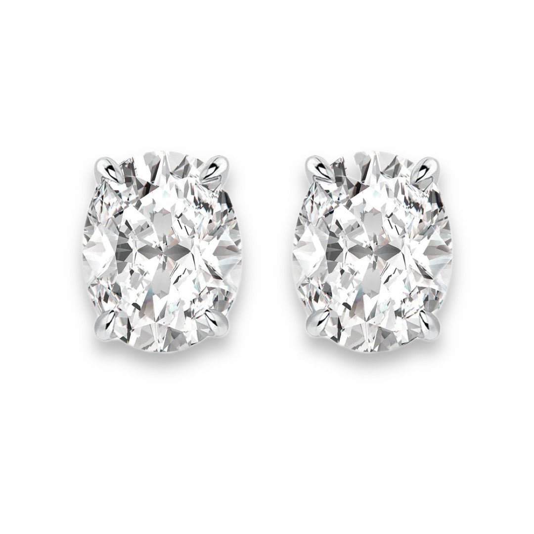 CAMILA Moissanite Earrings 3ct - Oval Shape | Moissanite
