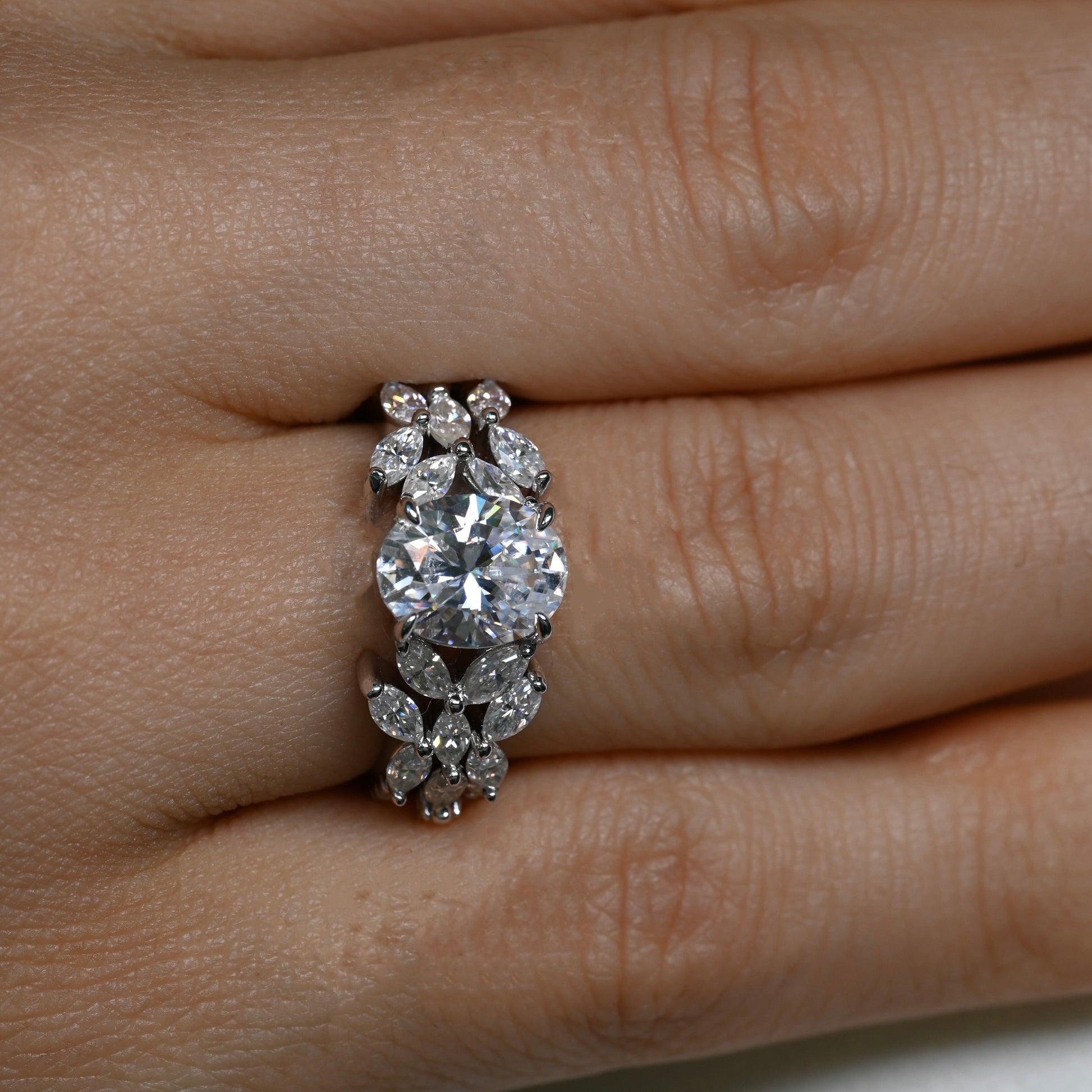 LUCKY 2 Carat Oval Moissanite Ring Set in Sterling Silver