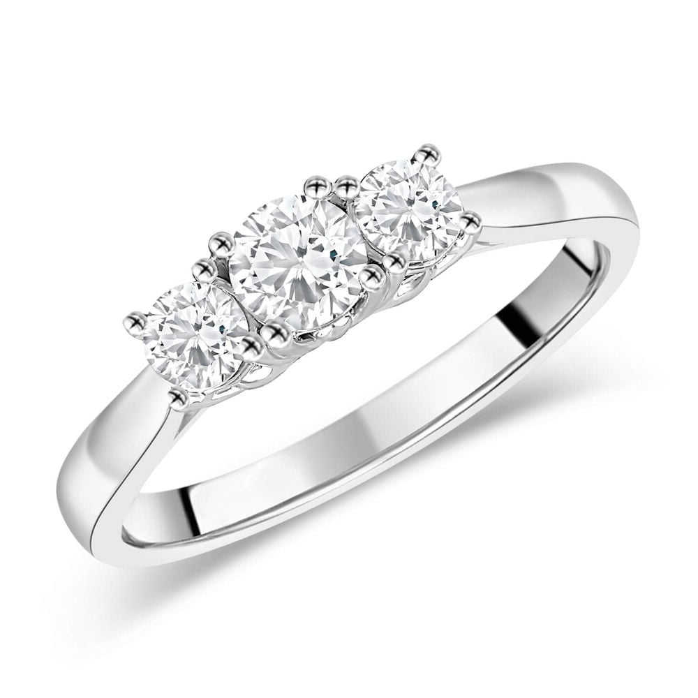 ANAM 0.5 Carat Round-Cut Moissanite Ring in Sterling Silver