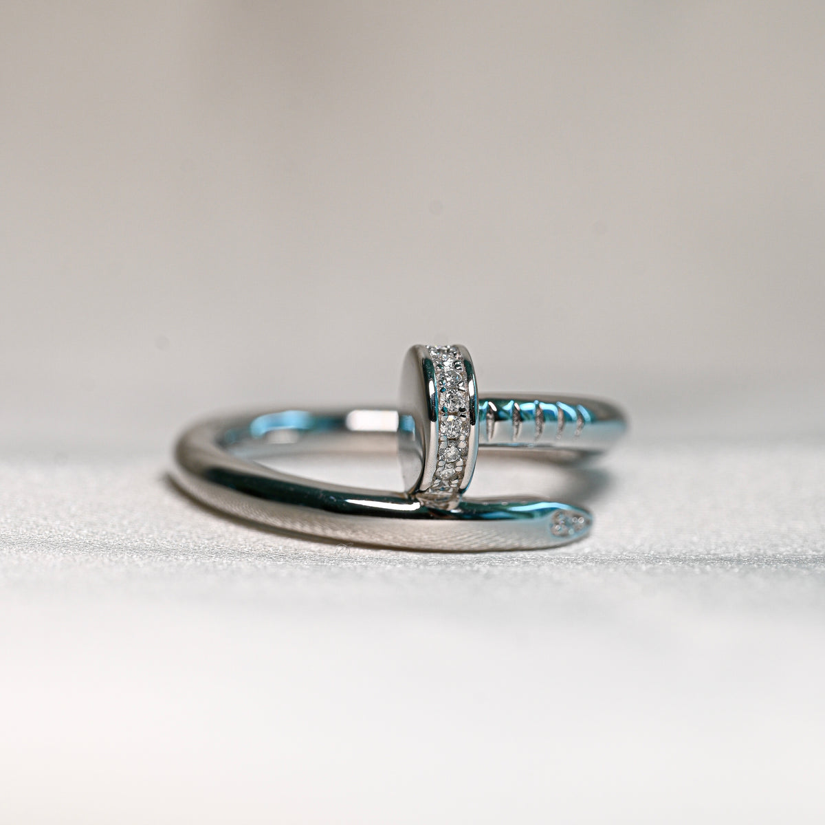 SUSAN 0.005 ct (1mm) Full-Stone Moissanite Band in Sterling Silver