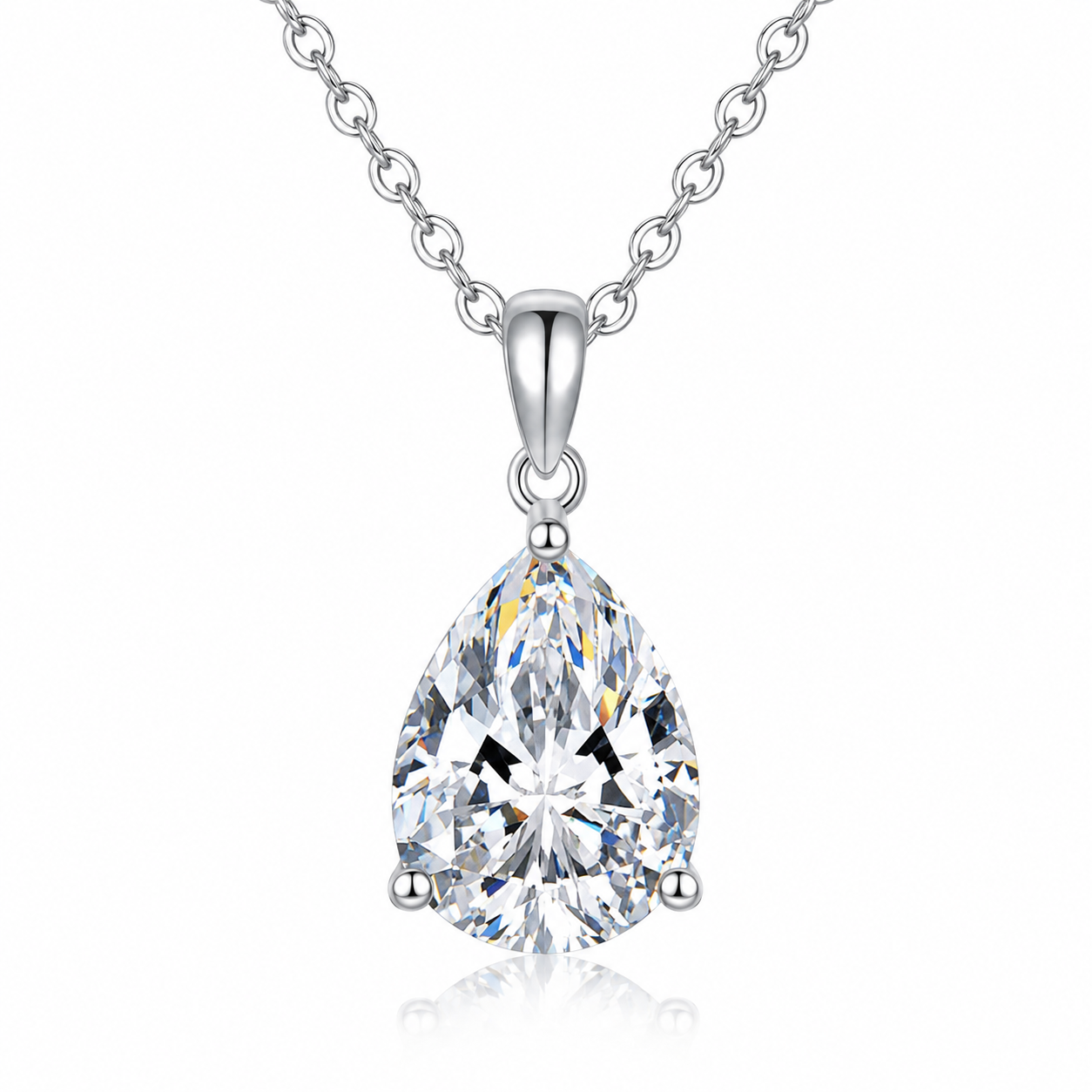 MONICA Moissanite Necklace 6ct | Moissanite | Sterling Silver