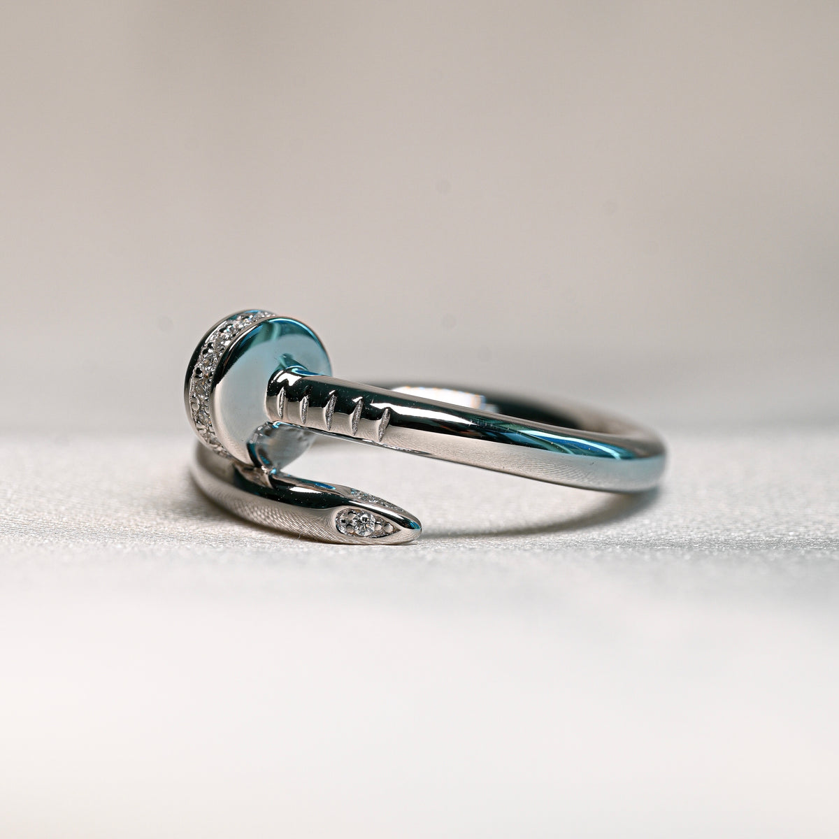 SUSAN 0.005 ct (1mm) Full-Stone Moissanite Band in Sterling Silver