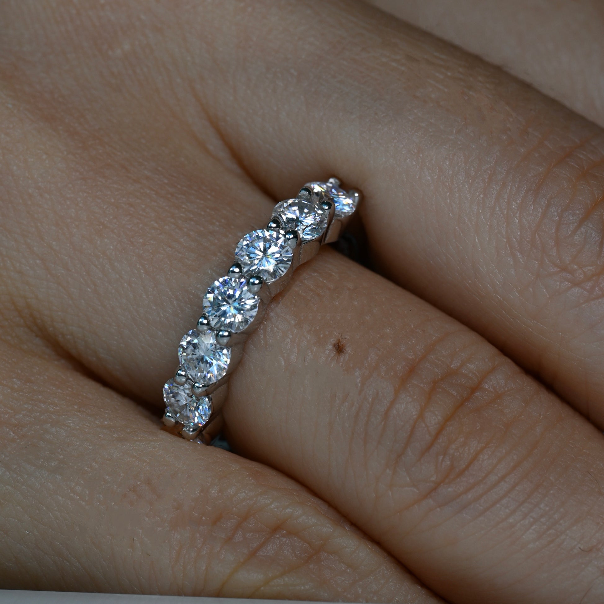 ZEINA 0.3 ct (4 mm) Moissanite Band in Sterling Silver