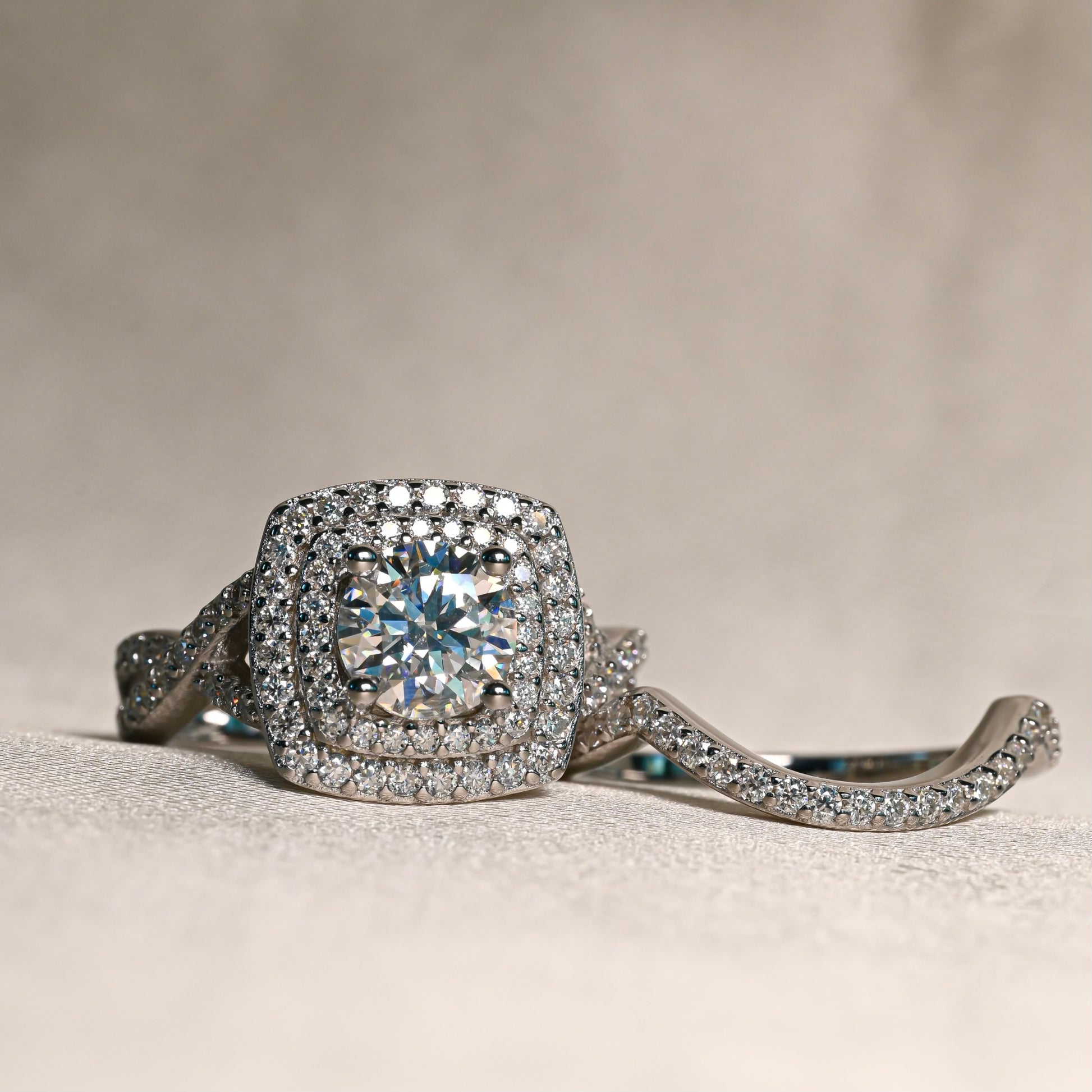 SALMA Moissanite Ring Set 1ct