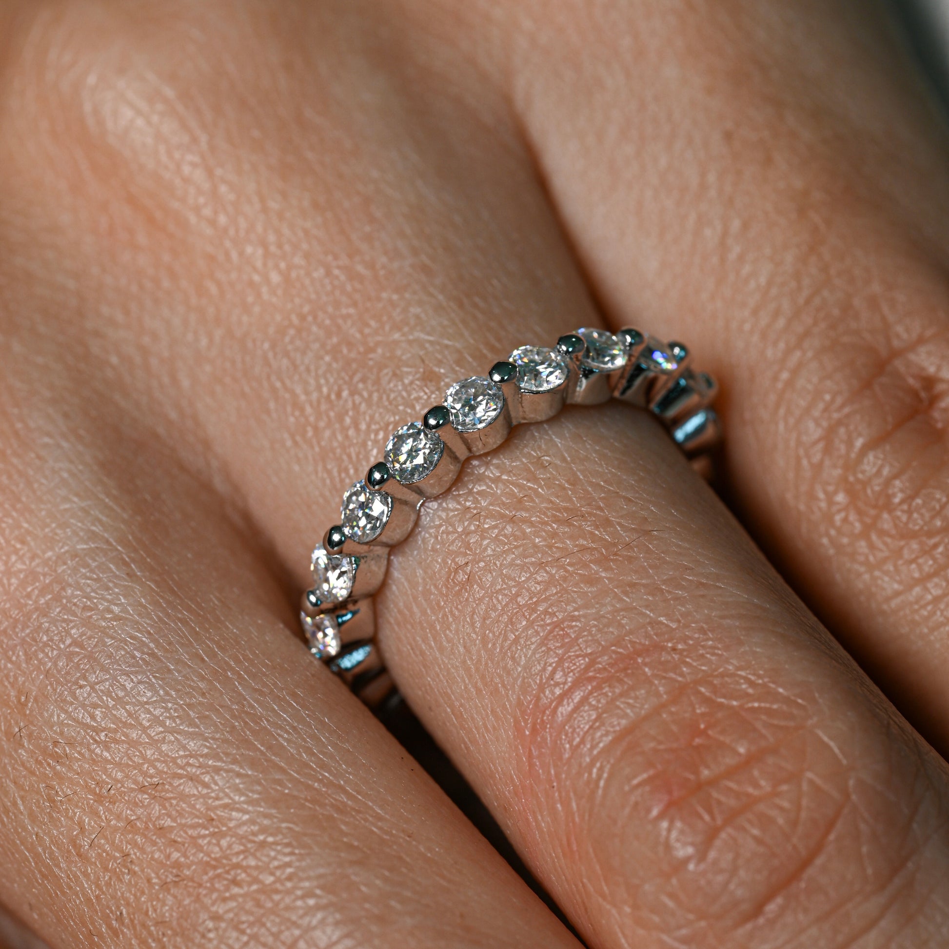 KATRINA 0.06 ct (2.5 mm) Full Eternity Moissanite Band in Sterling Silver