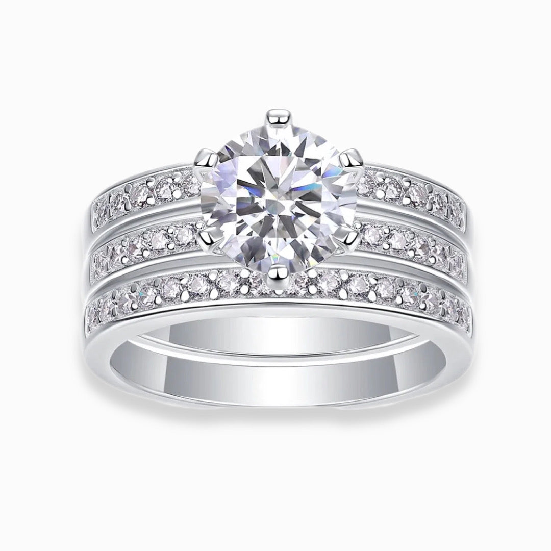 SAFIYA Moissanite Ring Set 2ct