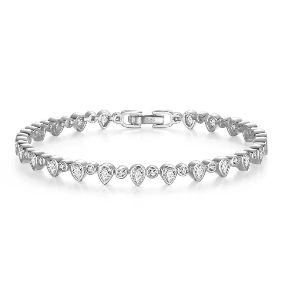 TIFFANY Bracelet 4mm + 2mm width - 6.5 inches size (Casting)