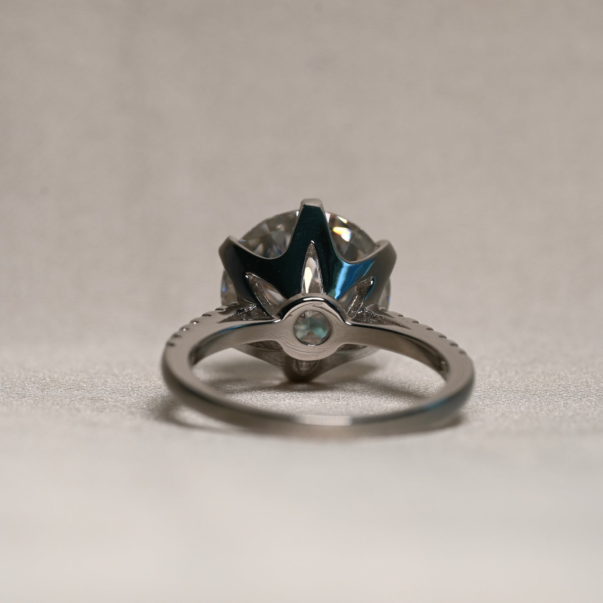 ANGELICA 5 Carat Round Brilliant Moissanite Ring in Sterling Silver