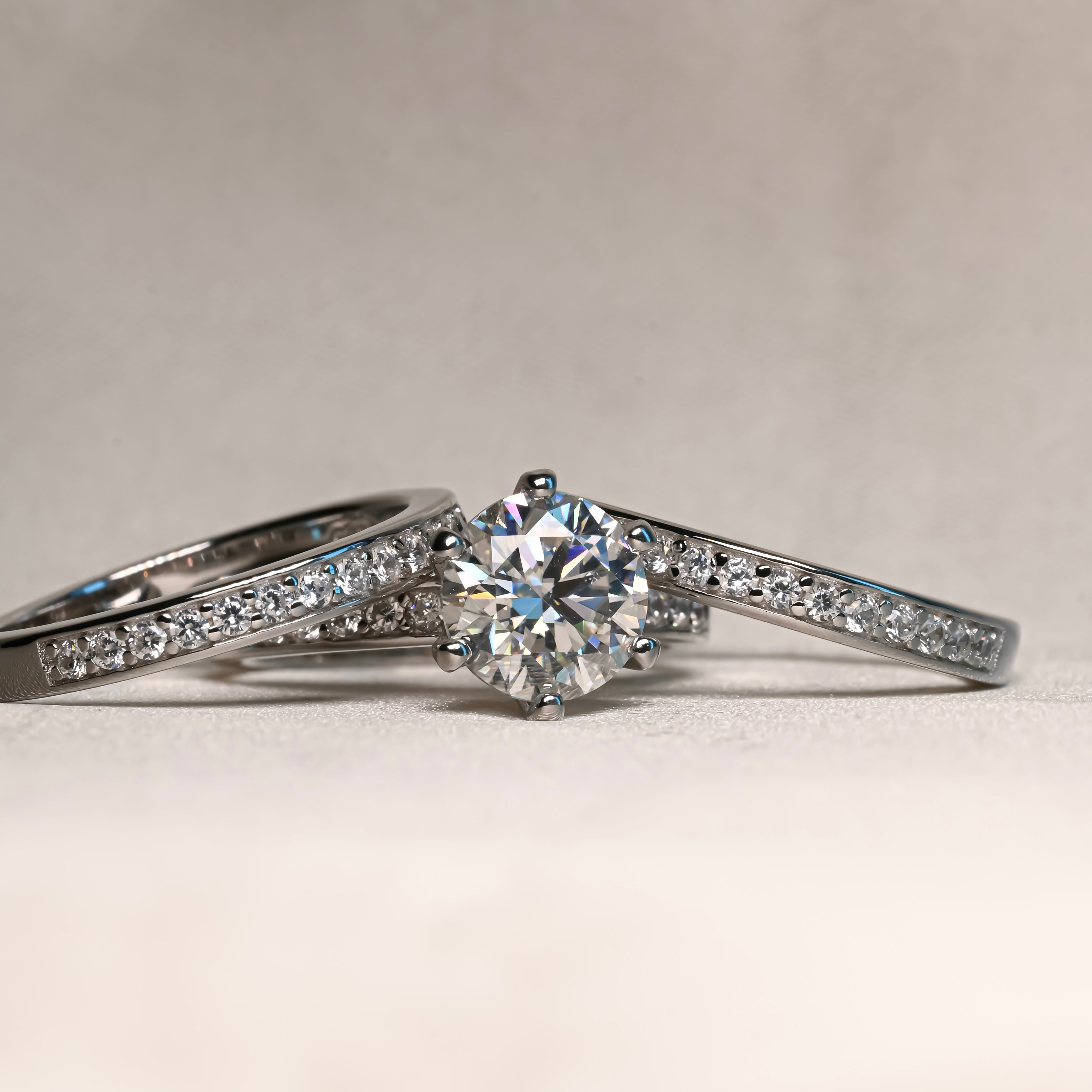 SAFIYA Moissanite Ring Set 2ct