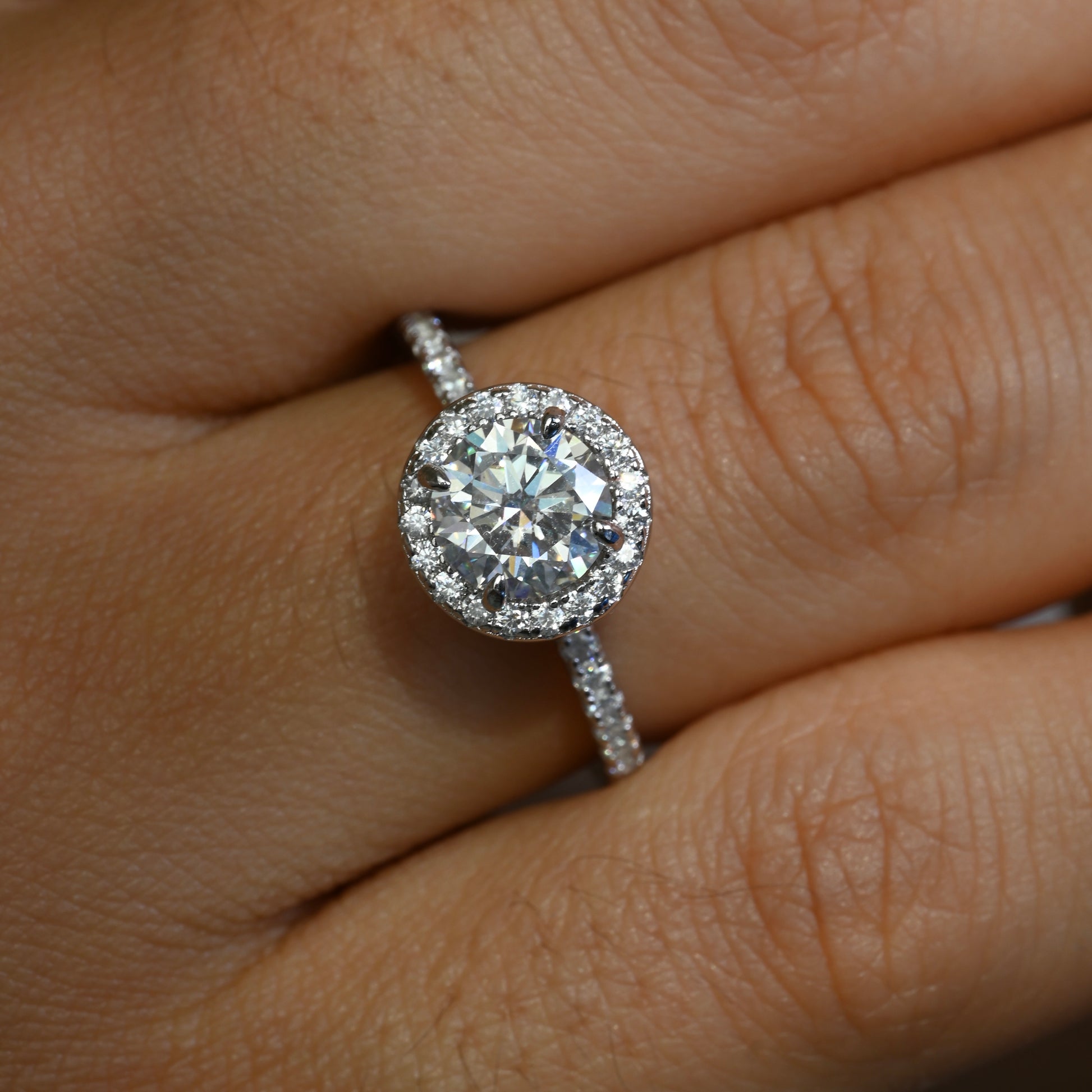 OMEGA Moissanite  Ring 1ct