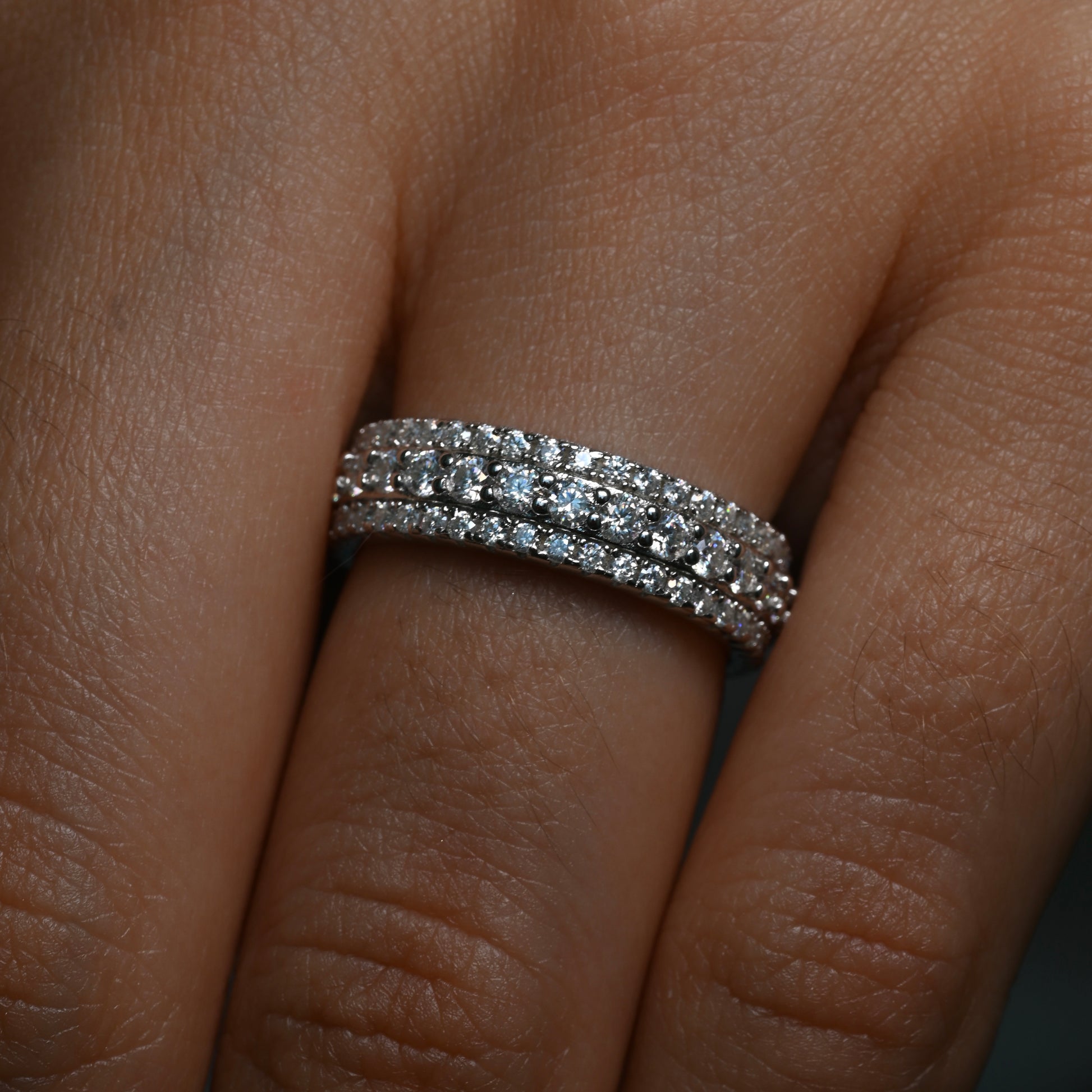 RISHA Moissanite Band 0.1ct total (Full stones)