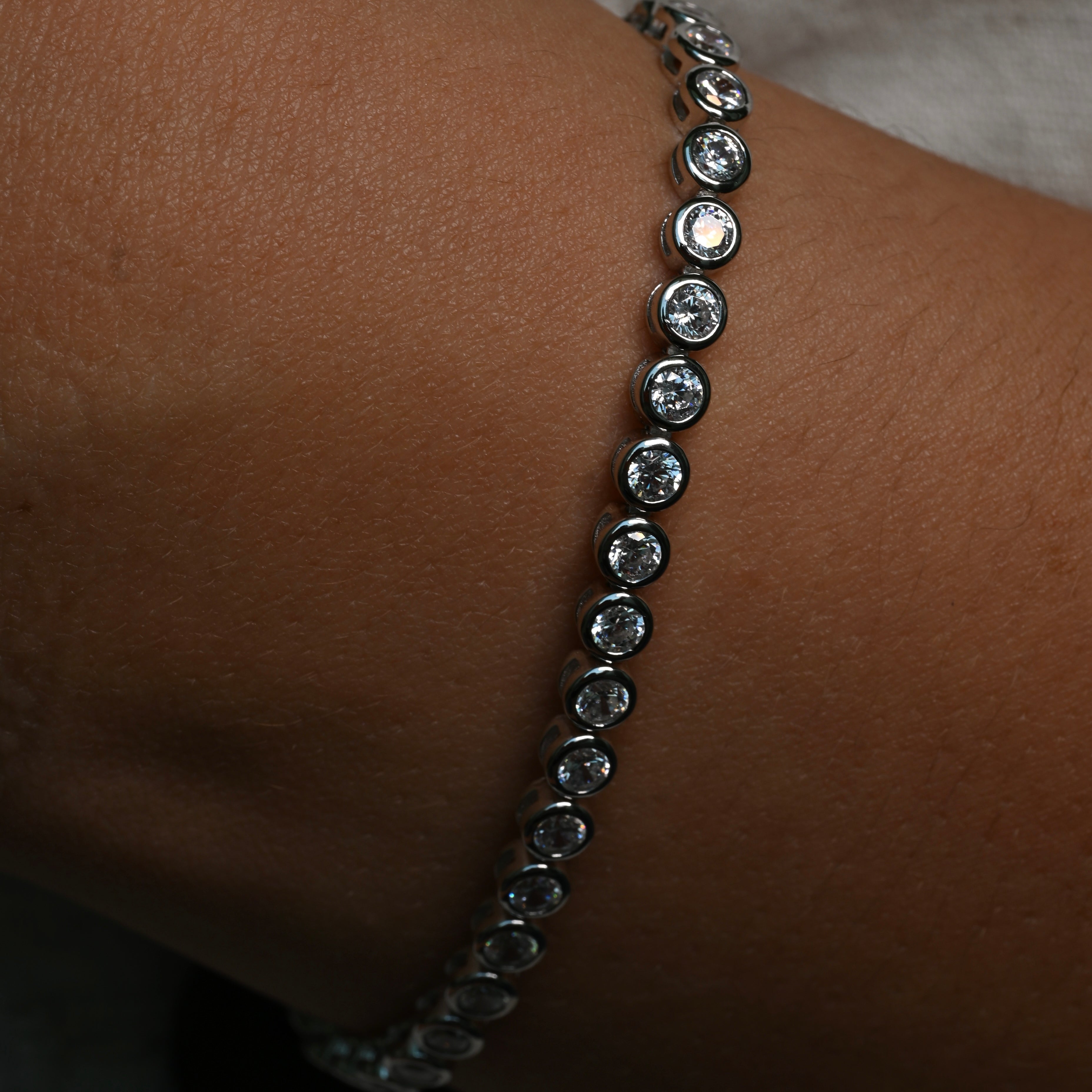 ZARA Bracelet | 3mm width - 7 inches length | Zirconia (Casting)