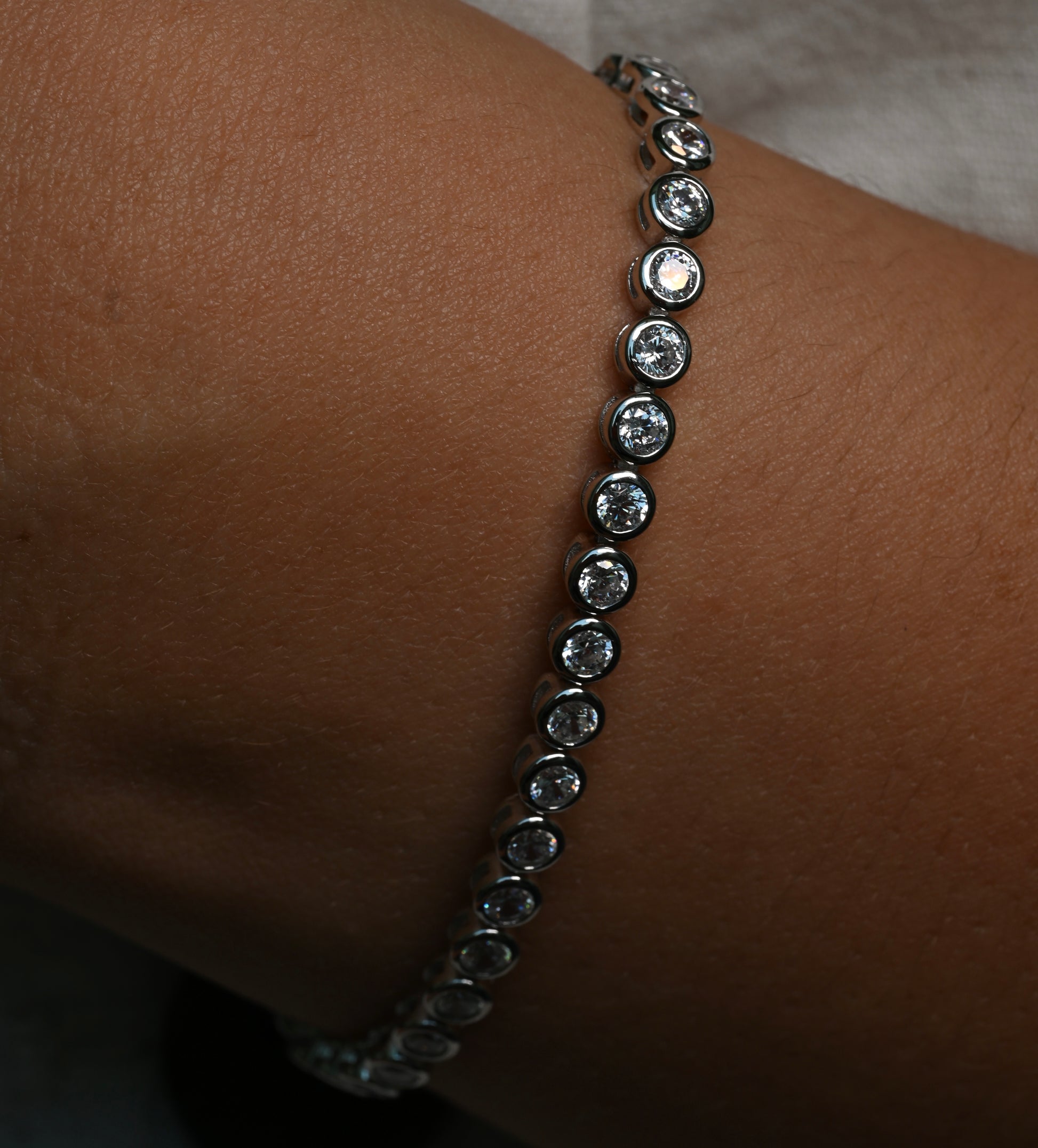 ZARA Bracelet | 3mm width - 7 inches length | Zirconia (Casting)