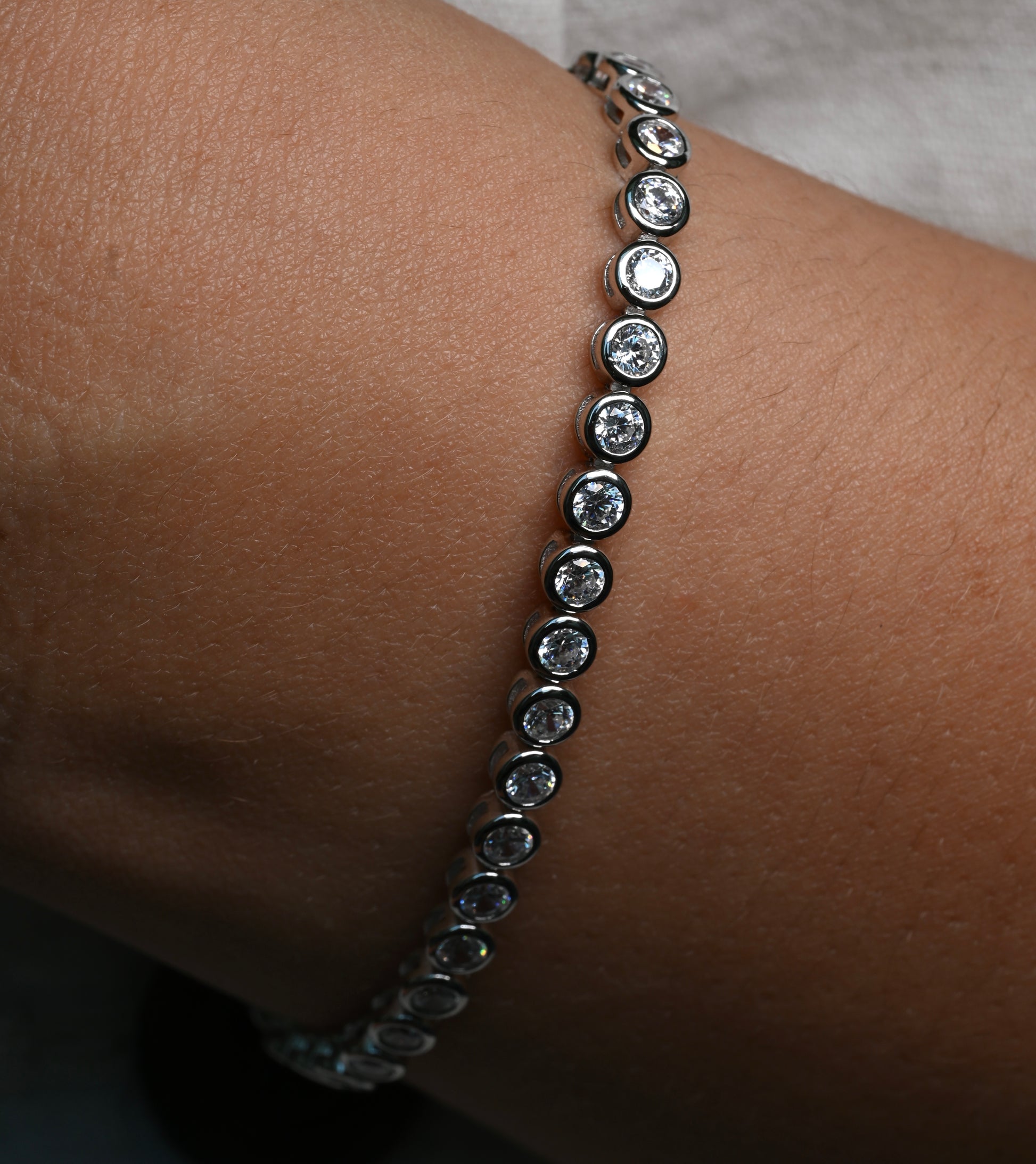 ZARA Bracelet | 3mm width - 7 inches length | Zirconia (Casting)