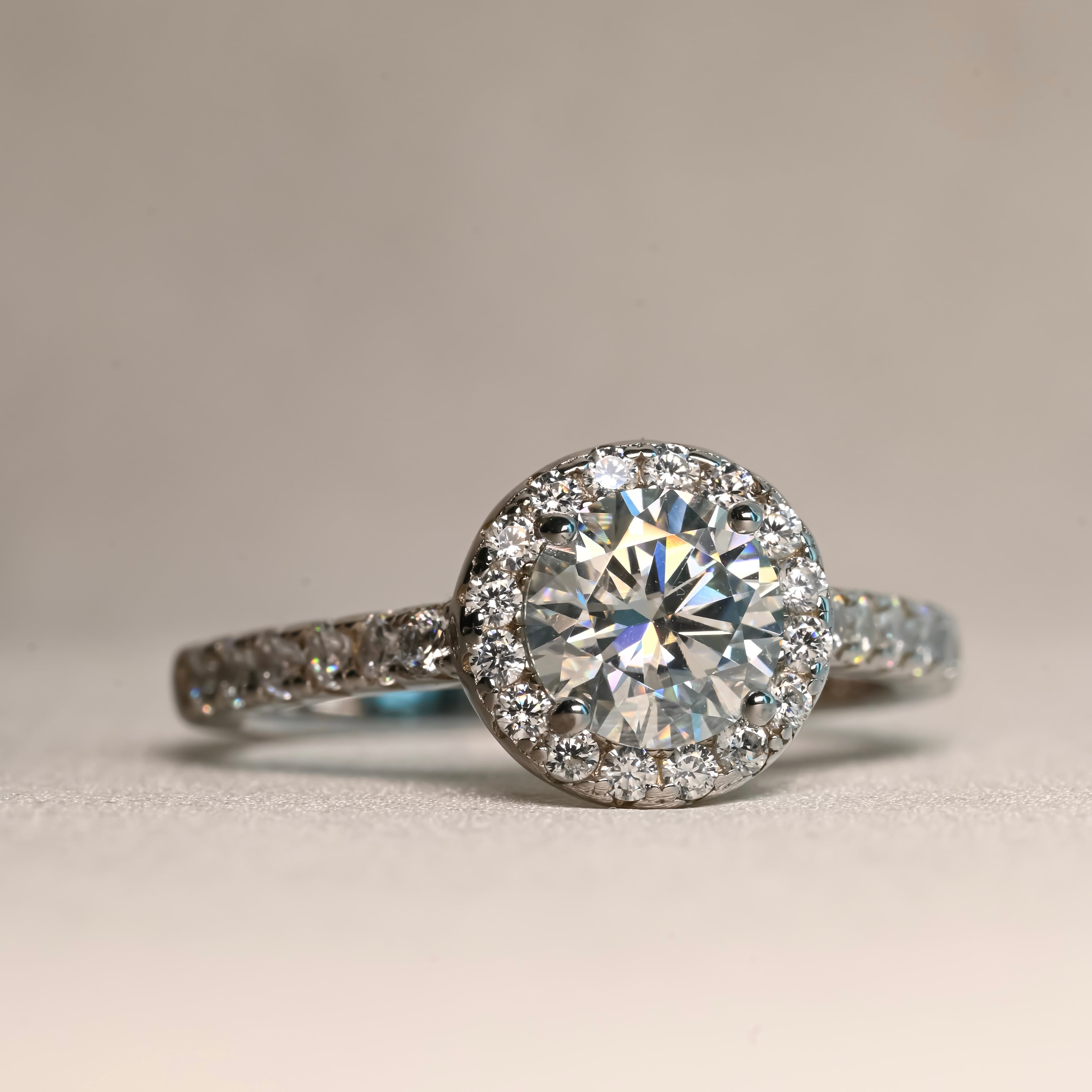 OMEGA Moissanite  Ring 1ct