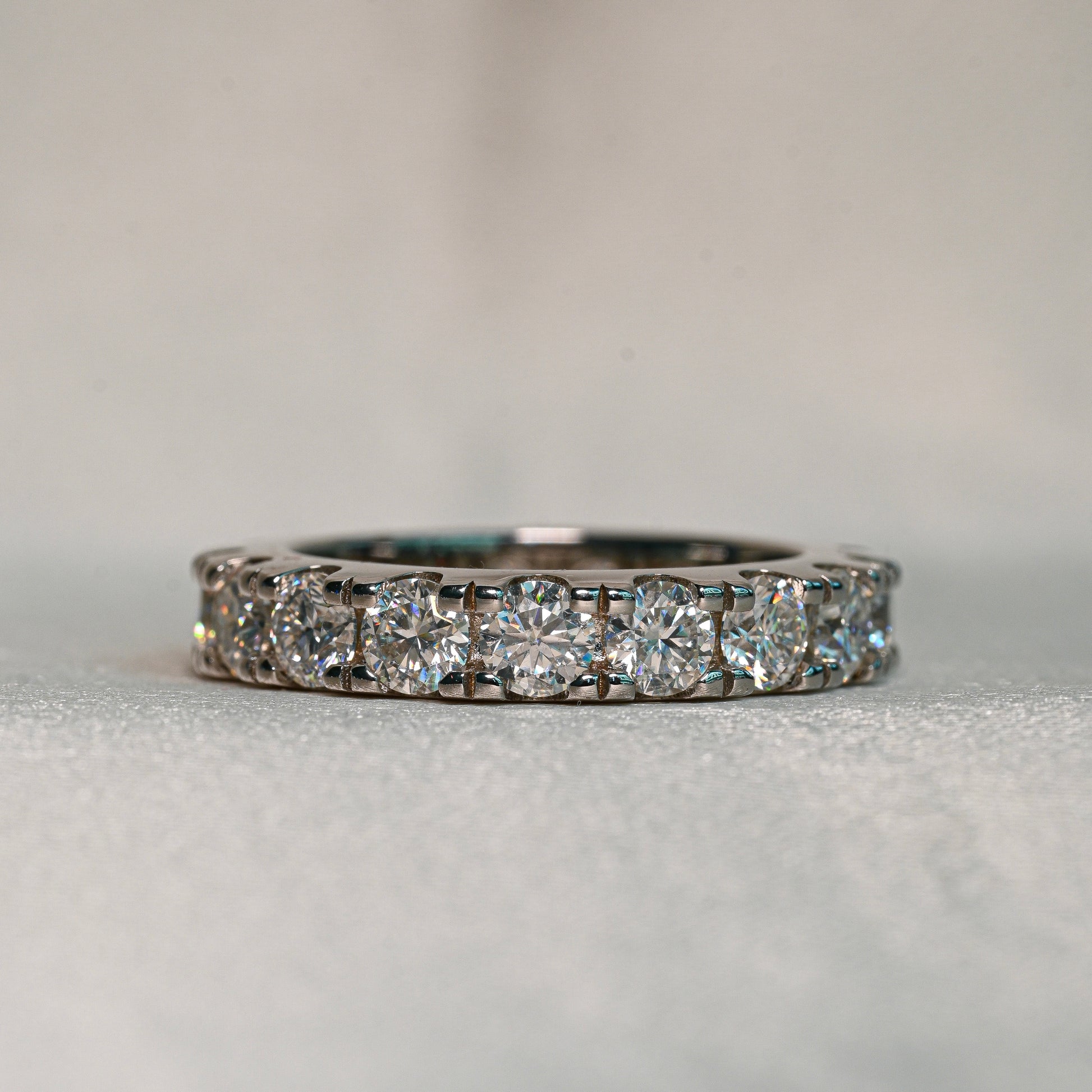 MARGOT 0.17 ct (3.5 mm) Full Eternity Moissanite Band in Sterling Silver