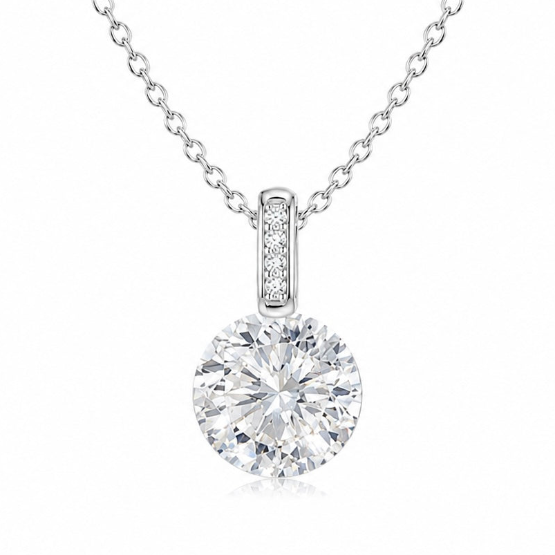 OLIVIA Moissanite Necklace 2ct | Moissanite | Sterling Silver