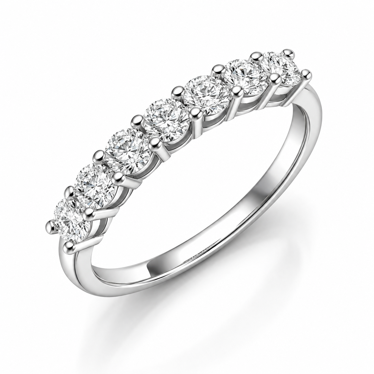 ETHEREAL 0.1 ct (3 mm) Moissanite Band in Sterling Silver